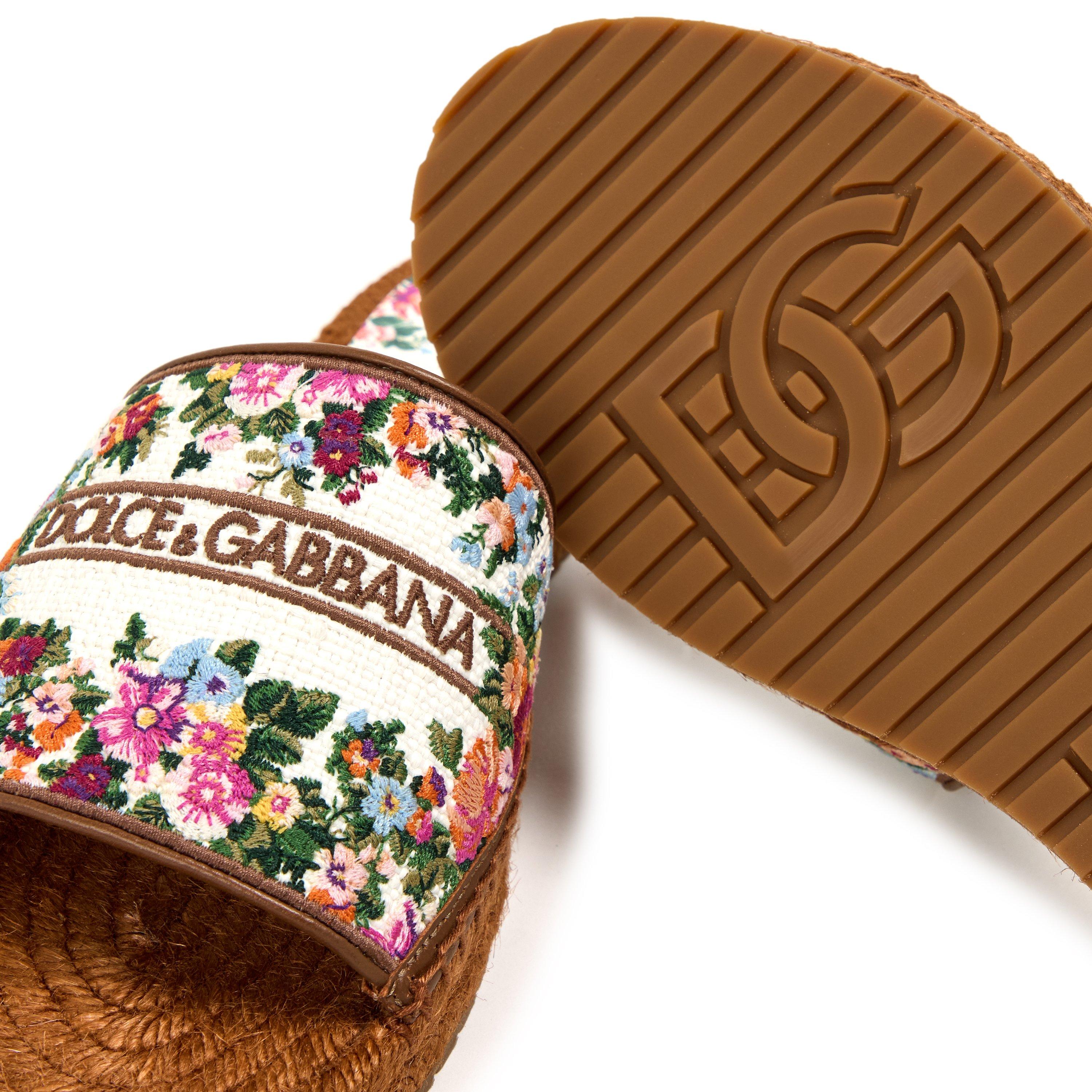Bianco Multi - Dolce and Gabbana - DG Espadrille Slide Ld61 - 3