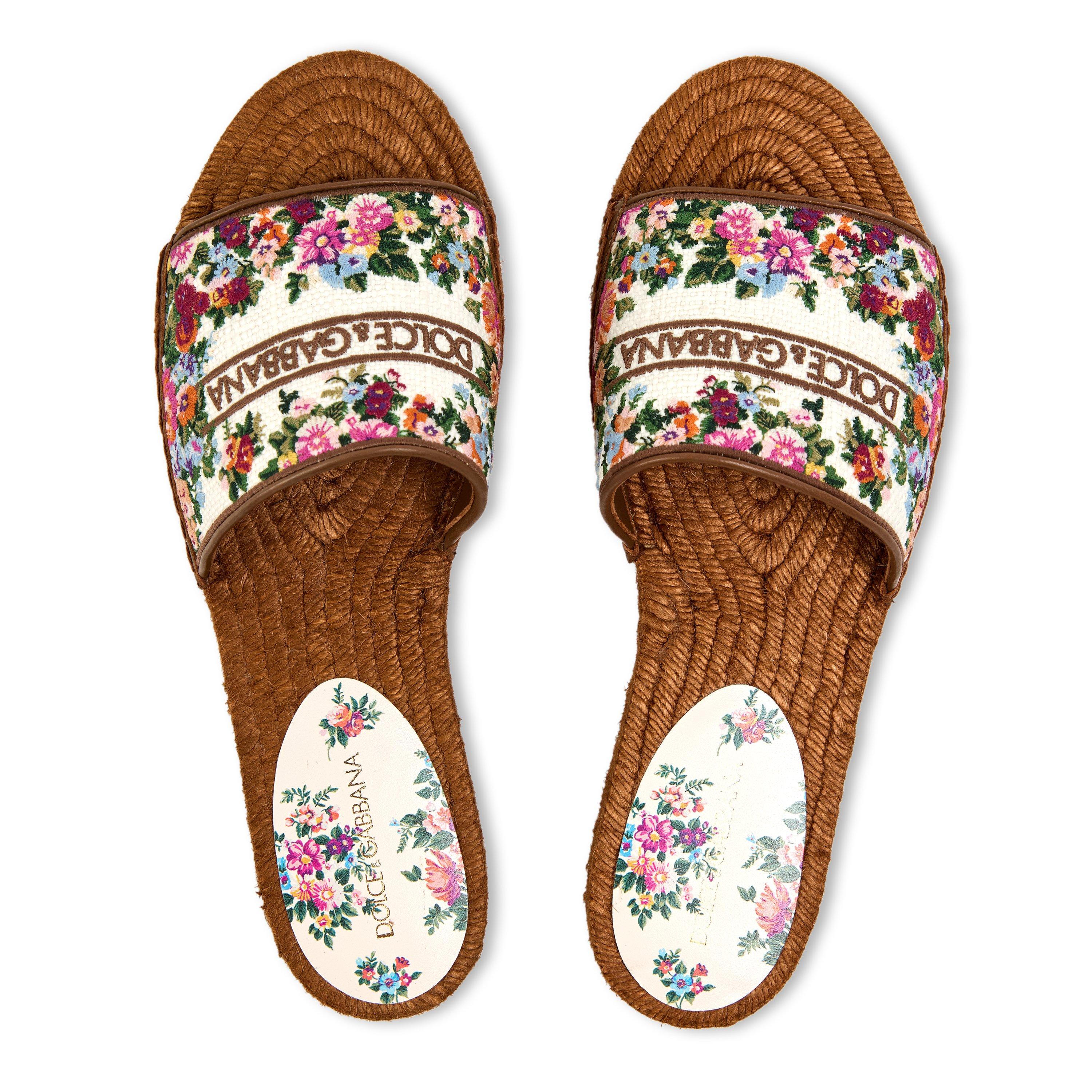 Bianco Multi - Dolce and Gabbana - DG Espadrille Slide Ld61 - 4