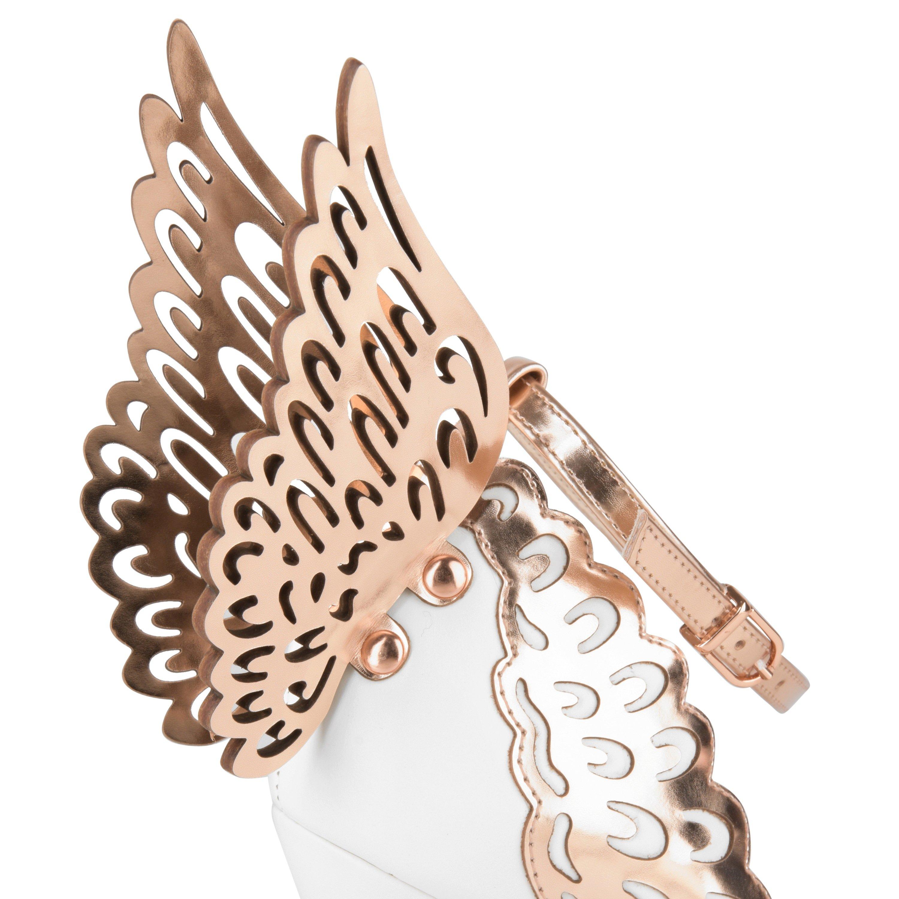 White/Gold - Sophia Webster - Evangeline Wing Heels - 6