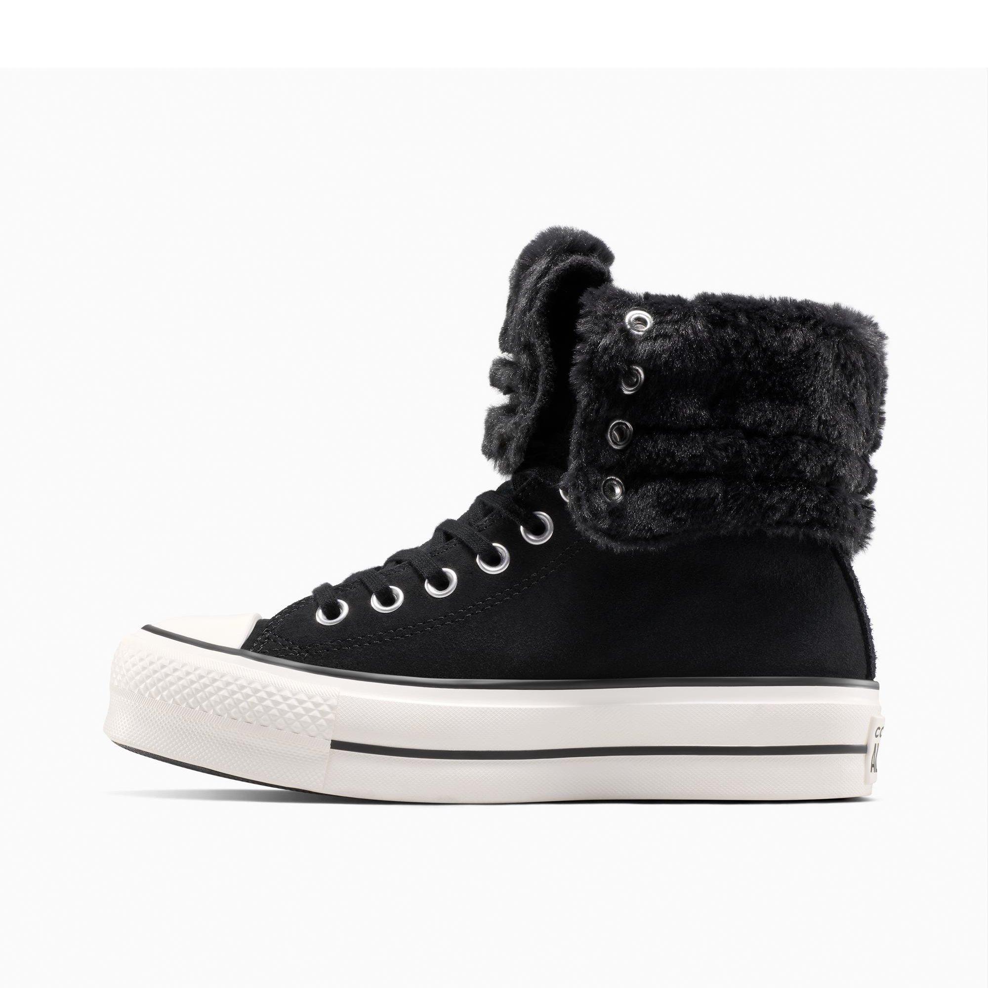 001-Black/Bla - Converse - Women's Chuck Taylor All Star Fol Platform Trainers - 2
