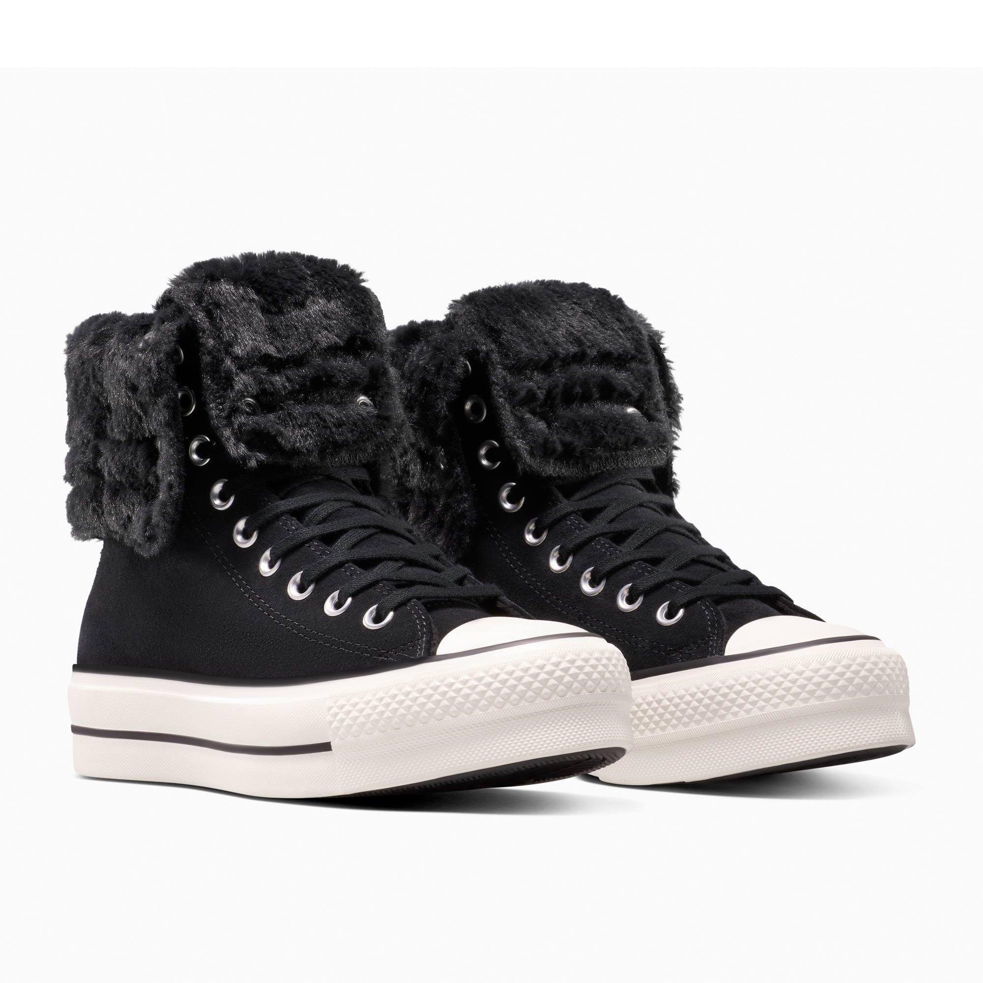 001-Black/Bla - Converse - Women's Chuck Taylor All Star Fol Platform Trainers - 3