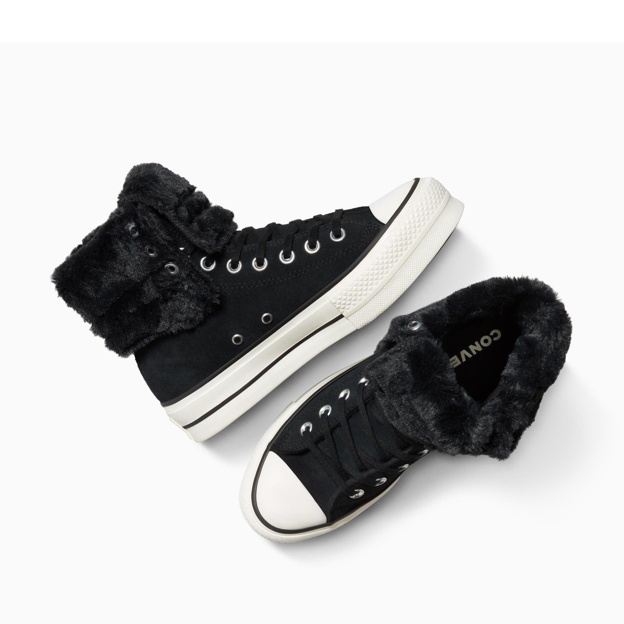 001-Black/Bla - Converse - Women's Chuck Taylor All Star Fol Platform Trainers - 5