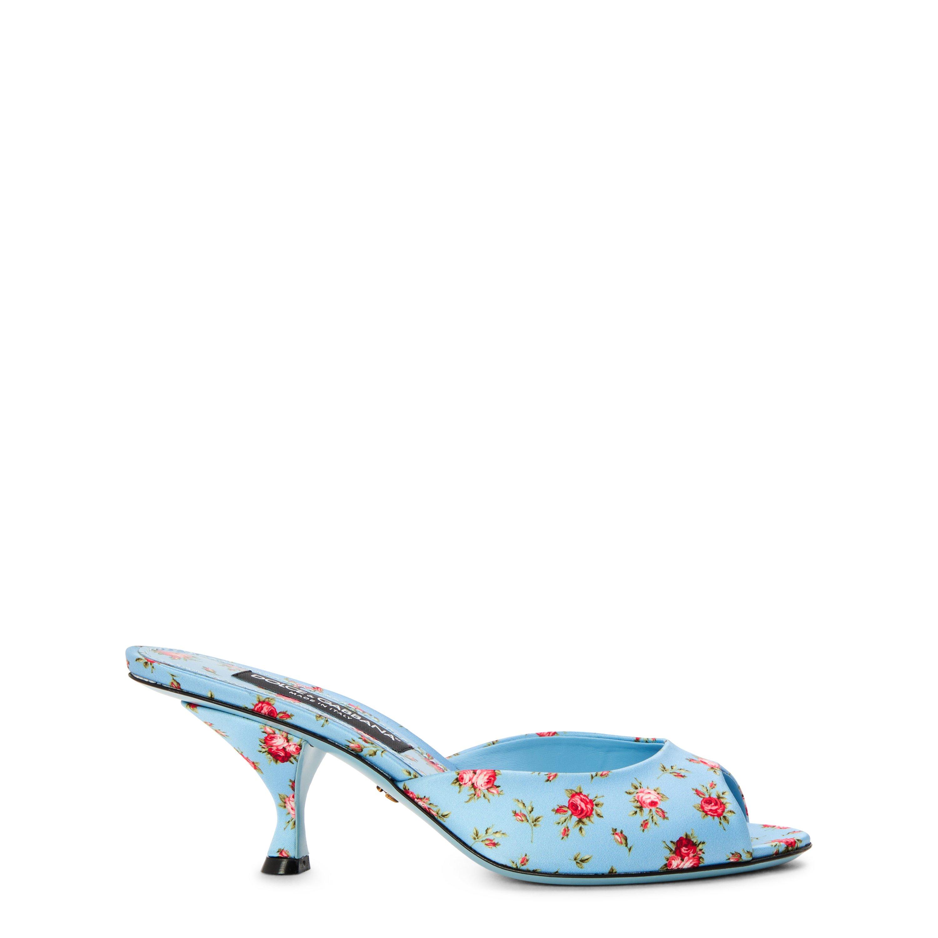 Dolce and Gabbana Women's Floral Heeled Mules - Roselline - Size 6 (39)