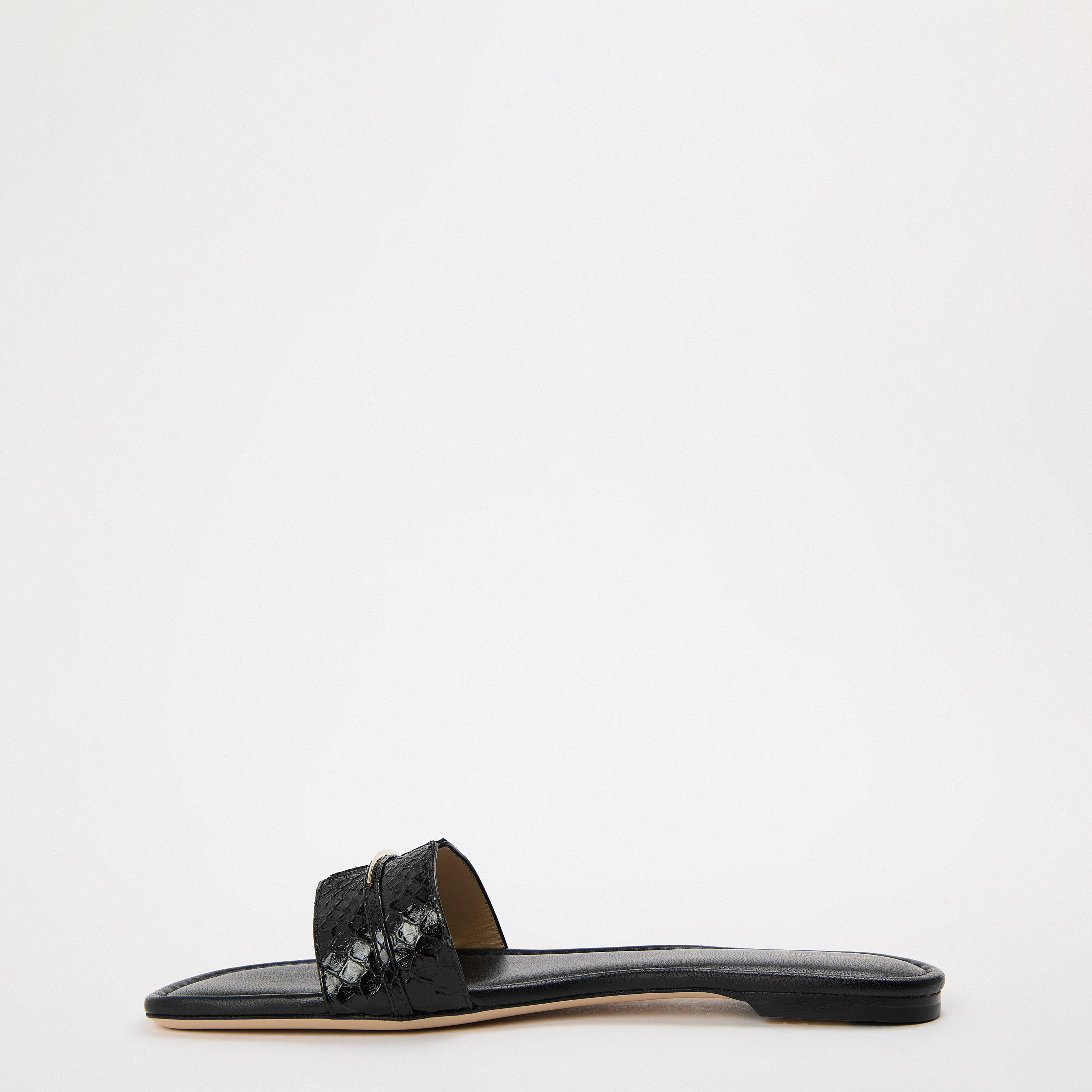 Black Croc - Tom Ford - Women's TF Slide Flat Sandals - 2