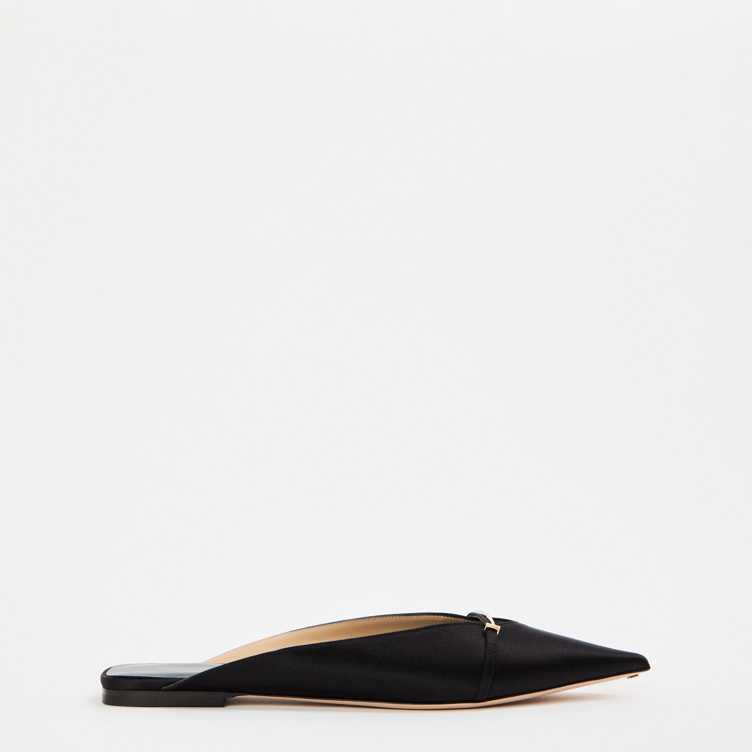 Tom Ford Women's TF Flat Mules - Black Satin - Size 5 (38)