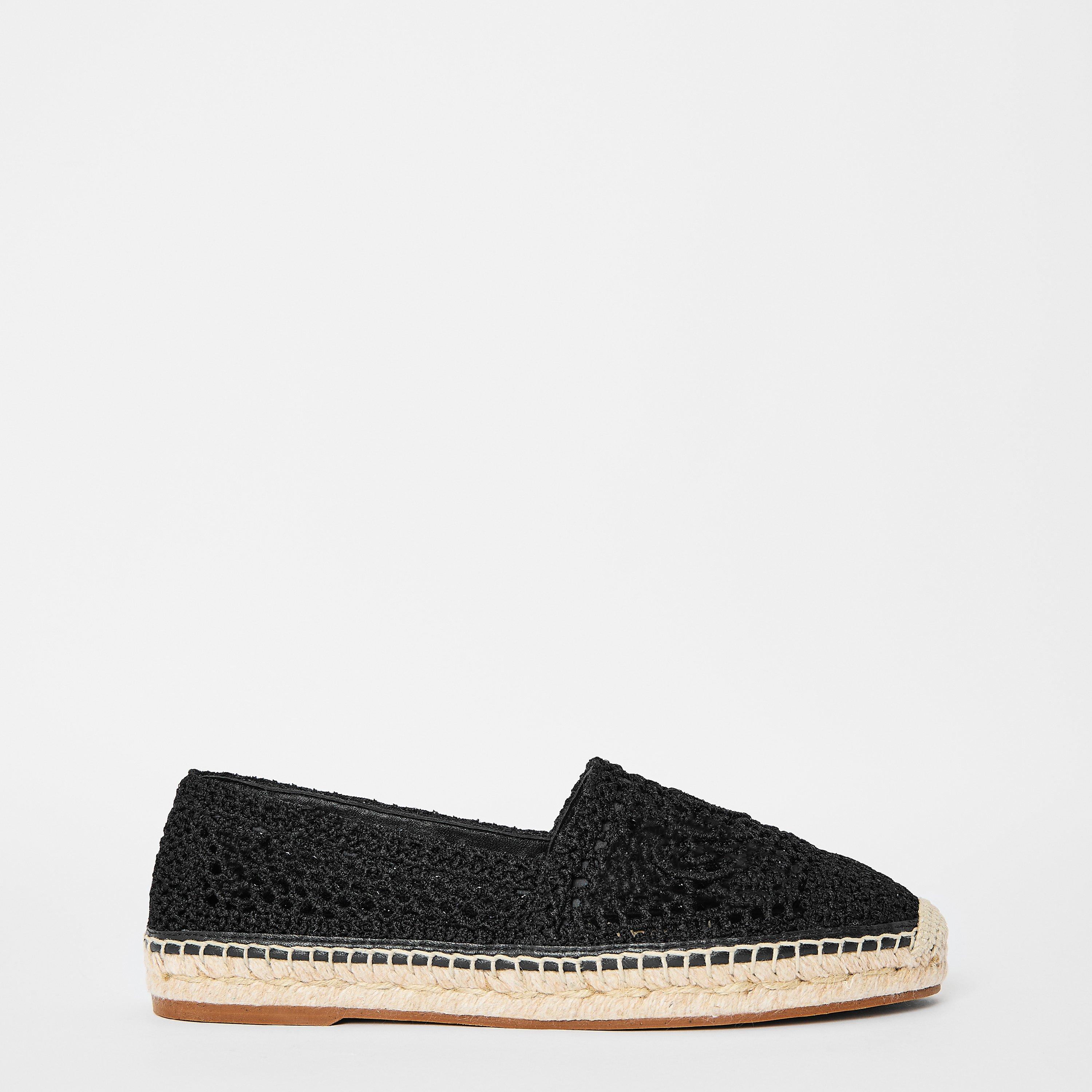 Delicate Black - Chloe - Women's Isla Crochet Espadrilles - 1