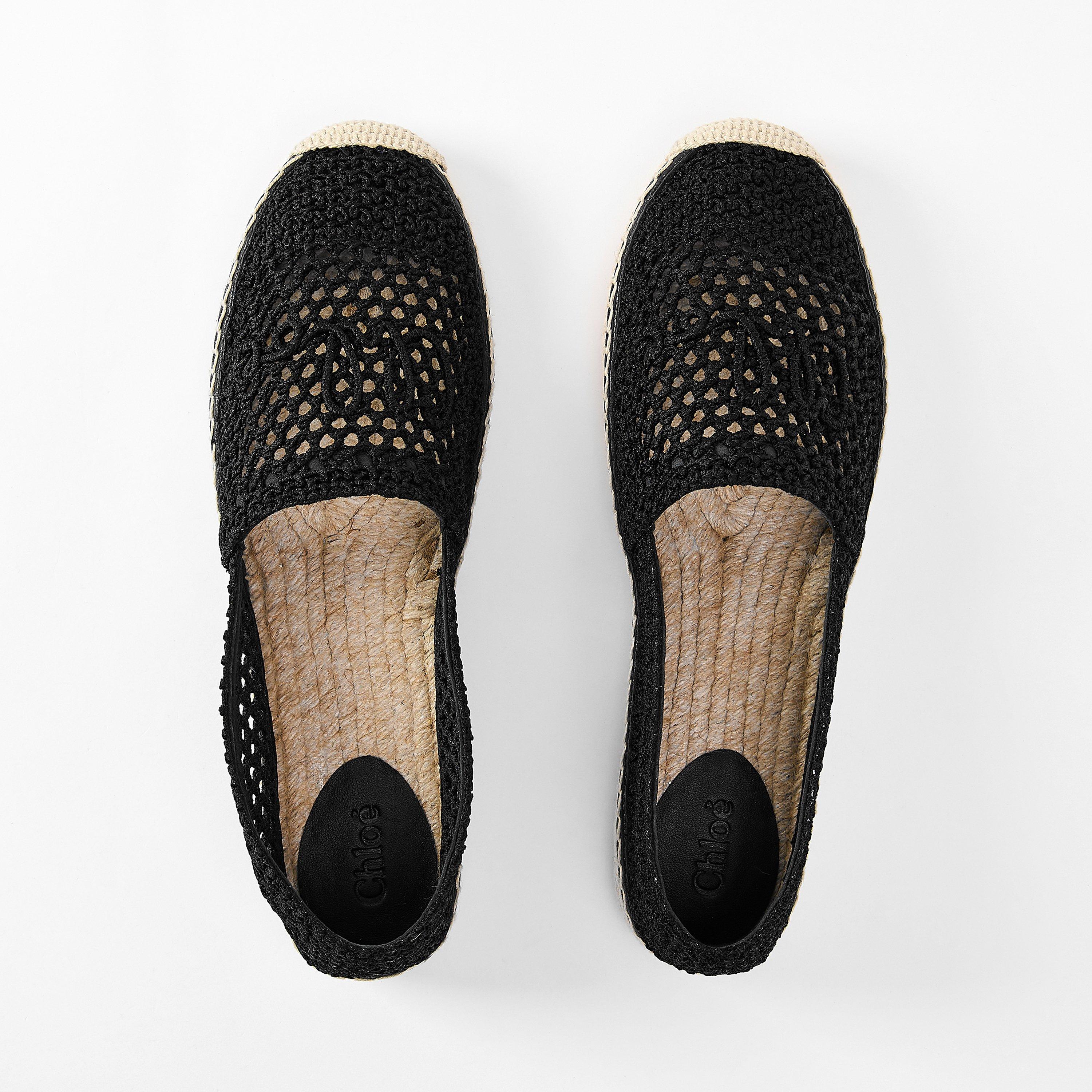 Delicate Black - Chloe - Women's Isla Crochet Espadrilles - 5