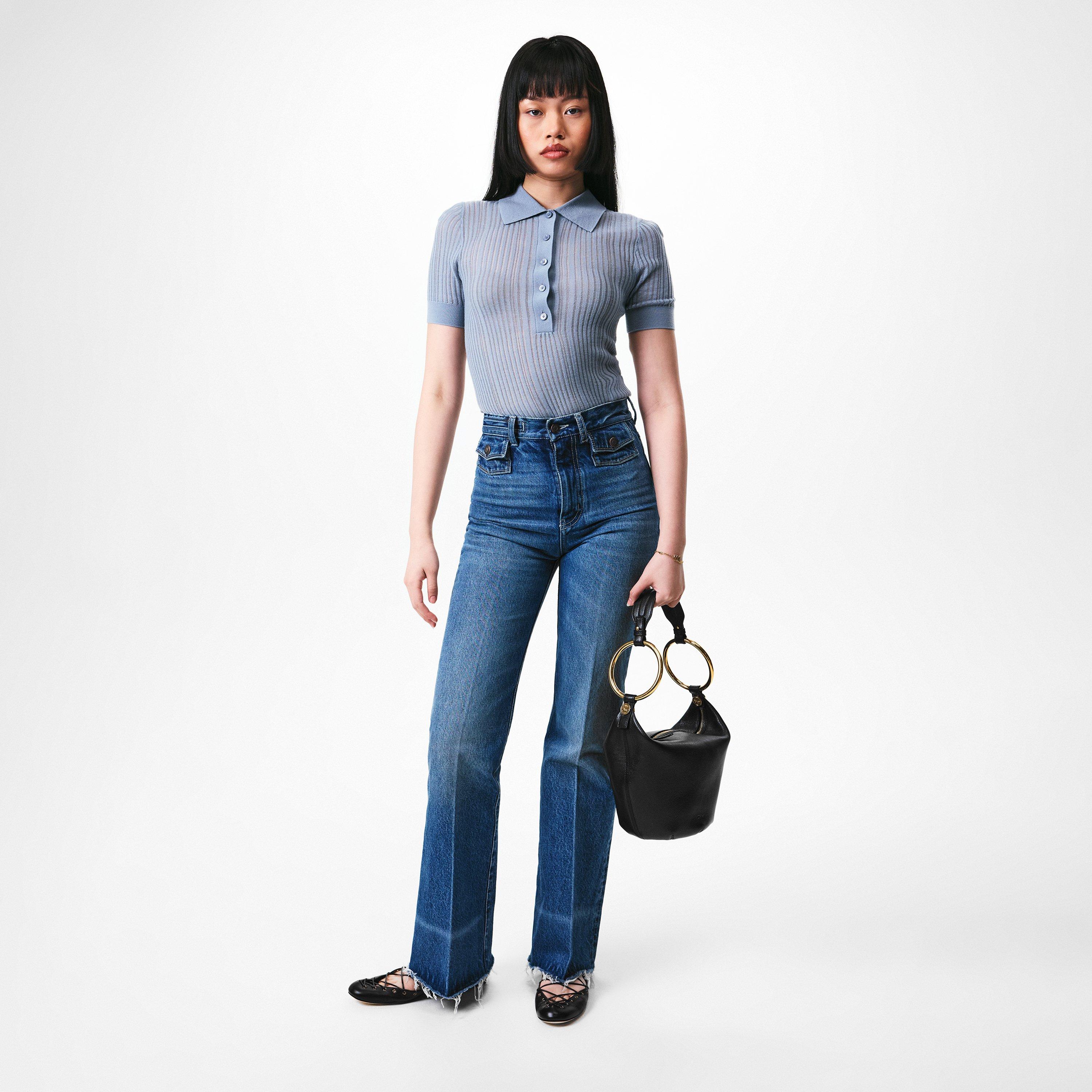 Black - Chloe - Women's Ghillie Ballet Pumps - 6