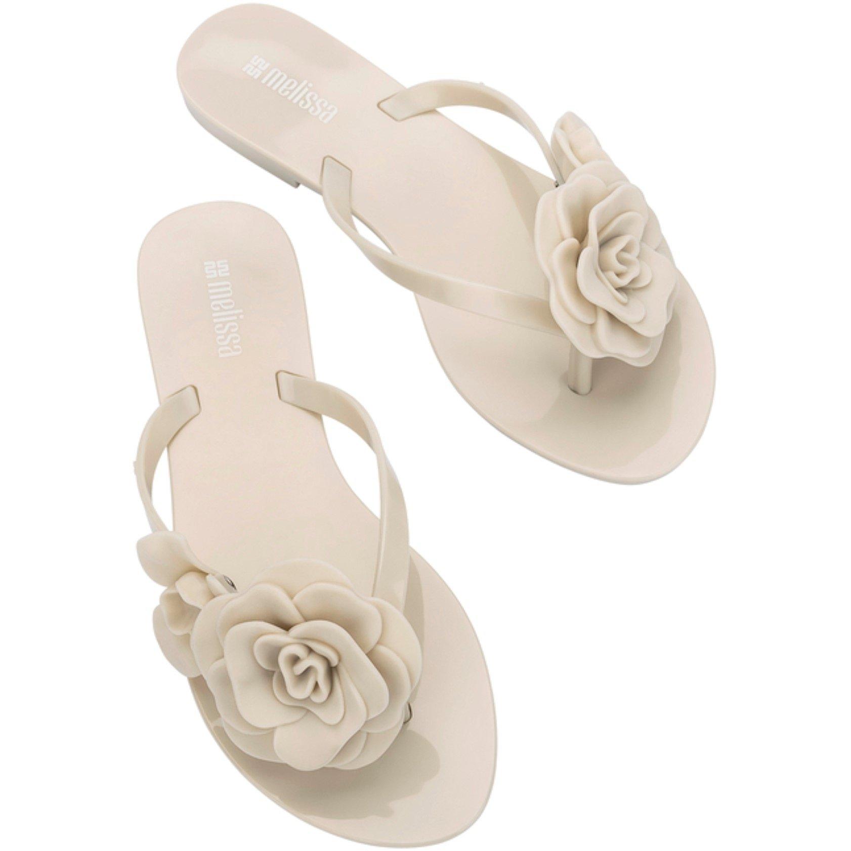 Beige - Melissa - Women's Petals Flat Sandals - 5