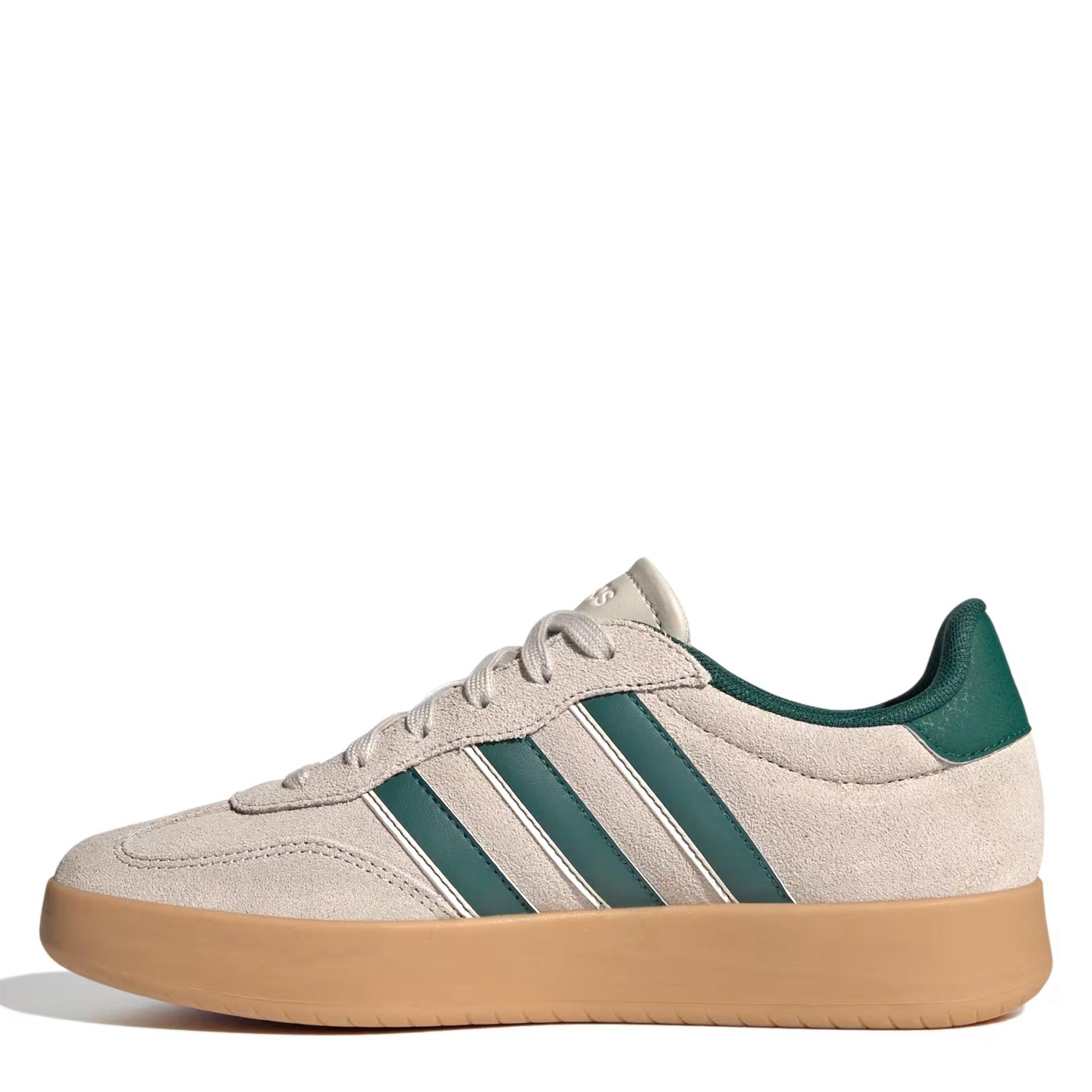 Light Grey/Grn - adidas - Barreda Court Trainers - 2