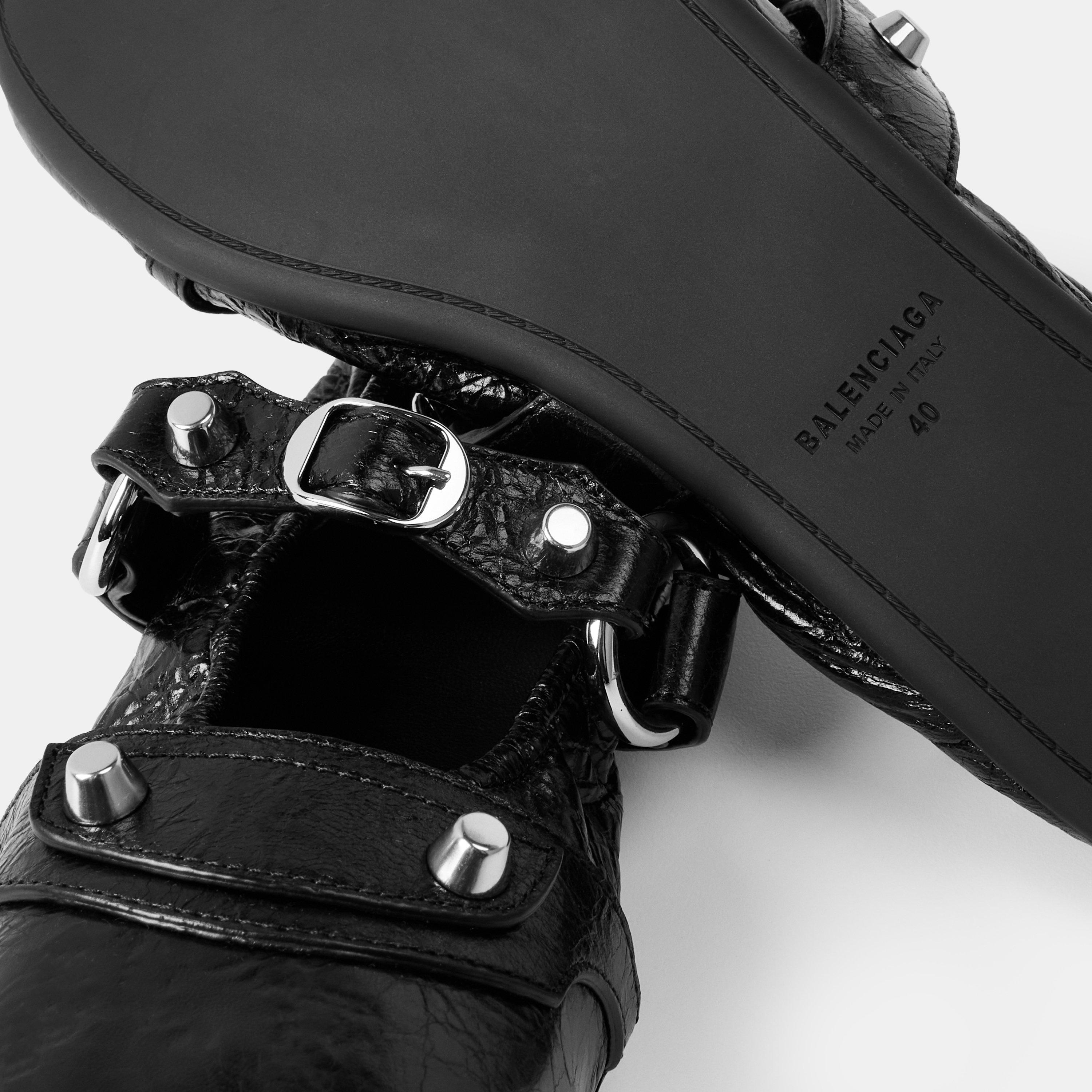 Black/Silver - Balenciaga - Women's City Flat Ballet Pumps - 4