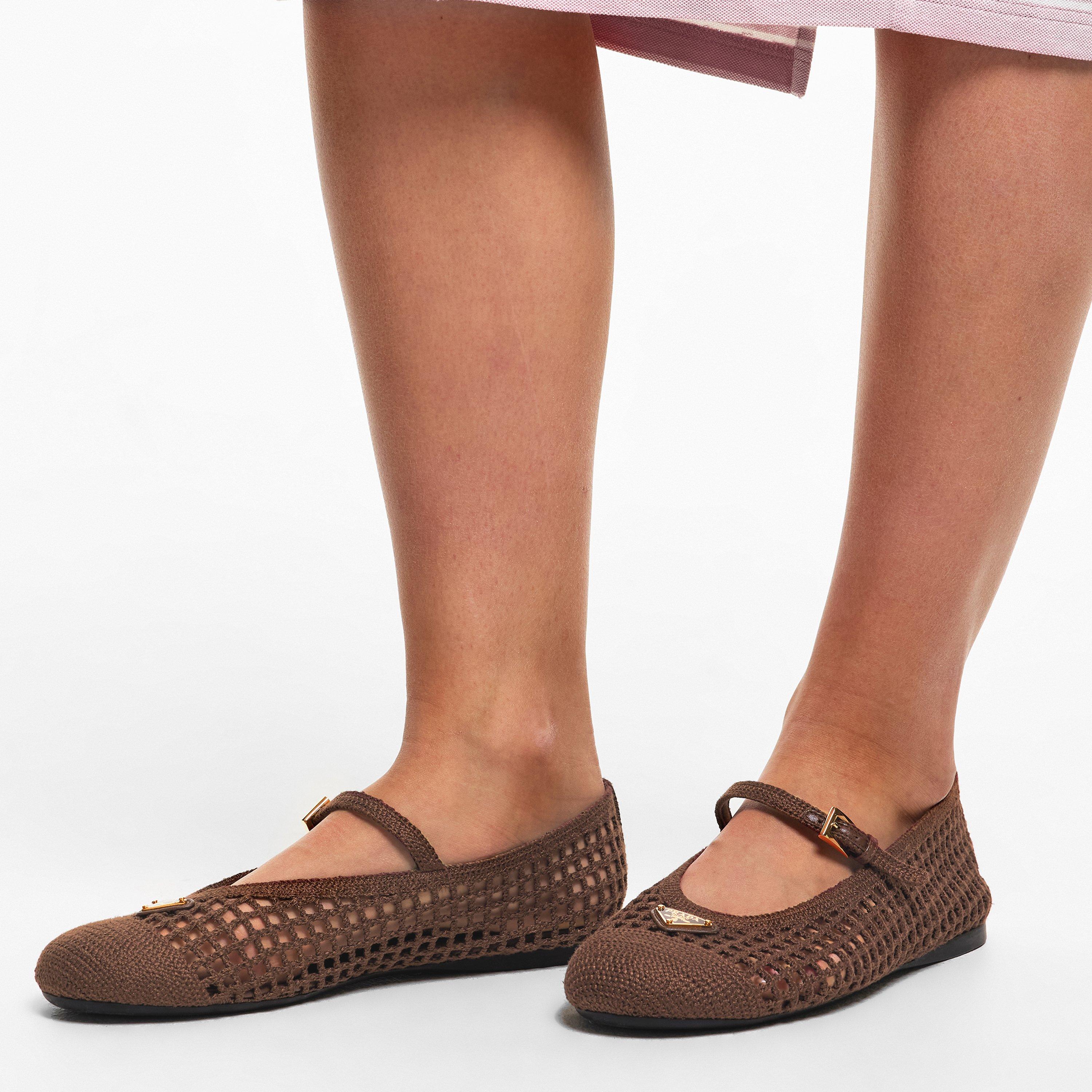 Cacao - Prada - Women's Crochet Ballet Pumps - 3