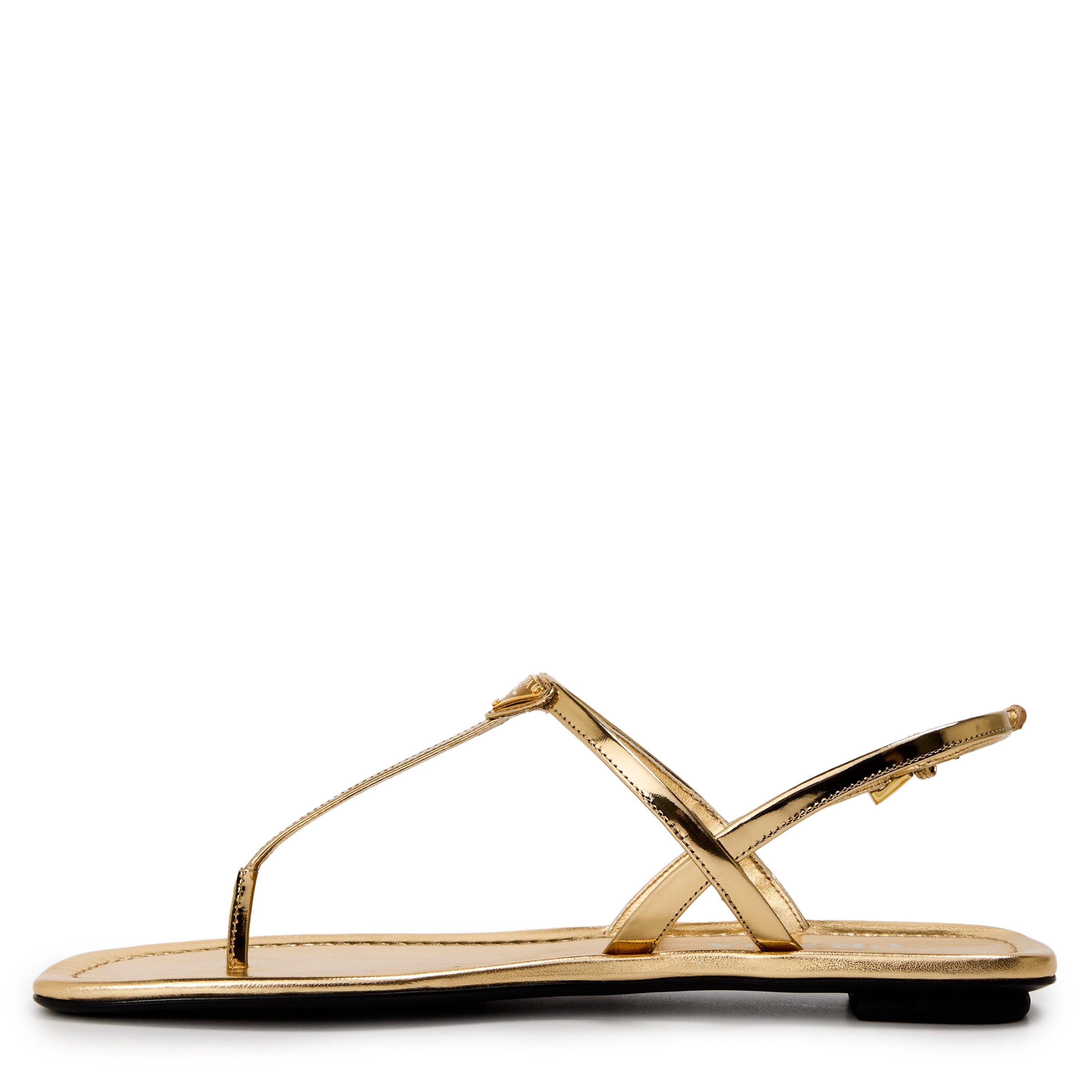 Platino - Prada - Women's Toe Post Flat Sandals - 2