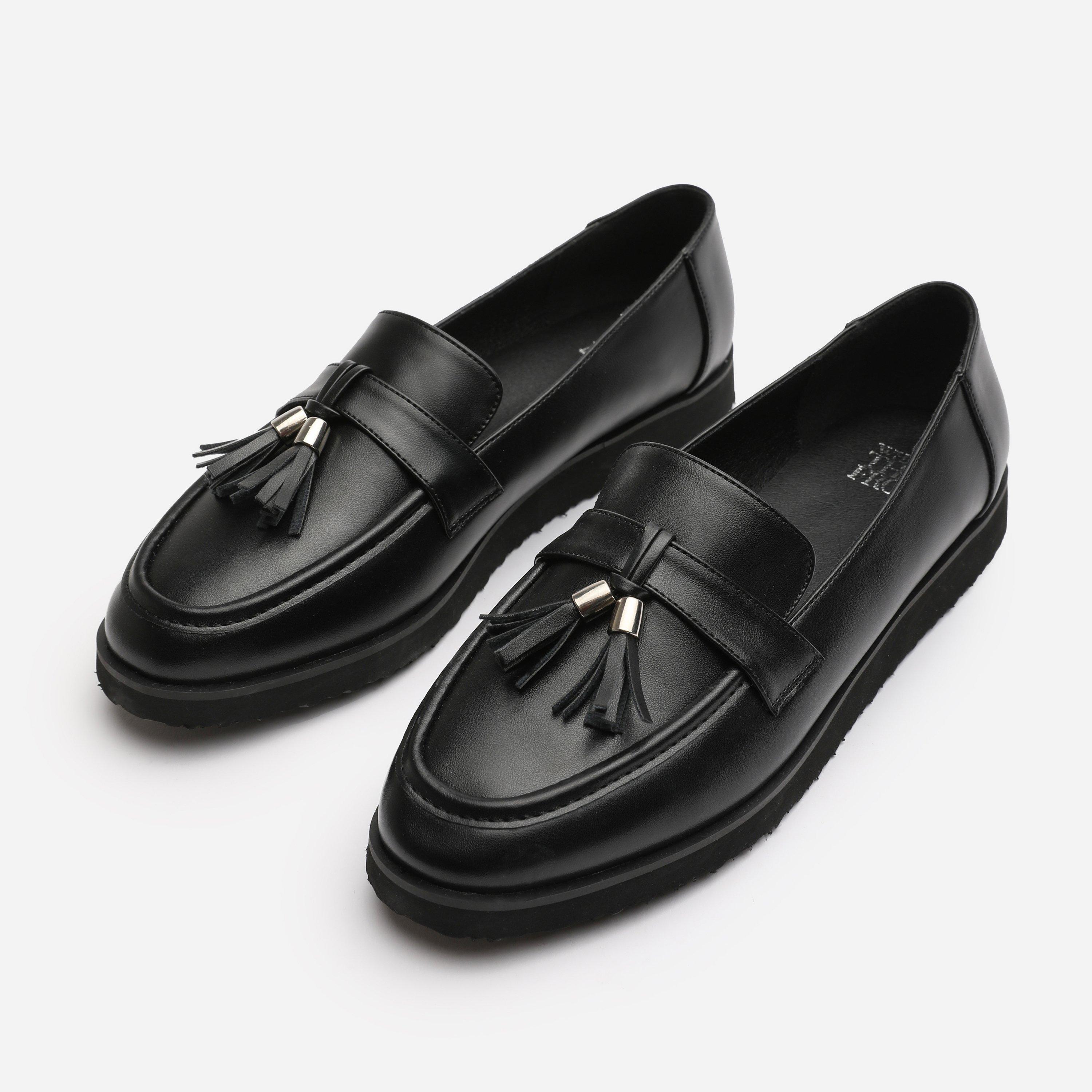 Black PU - Wheres That From - Tassel Loafers - 3