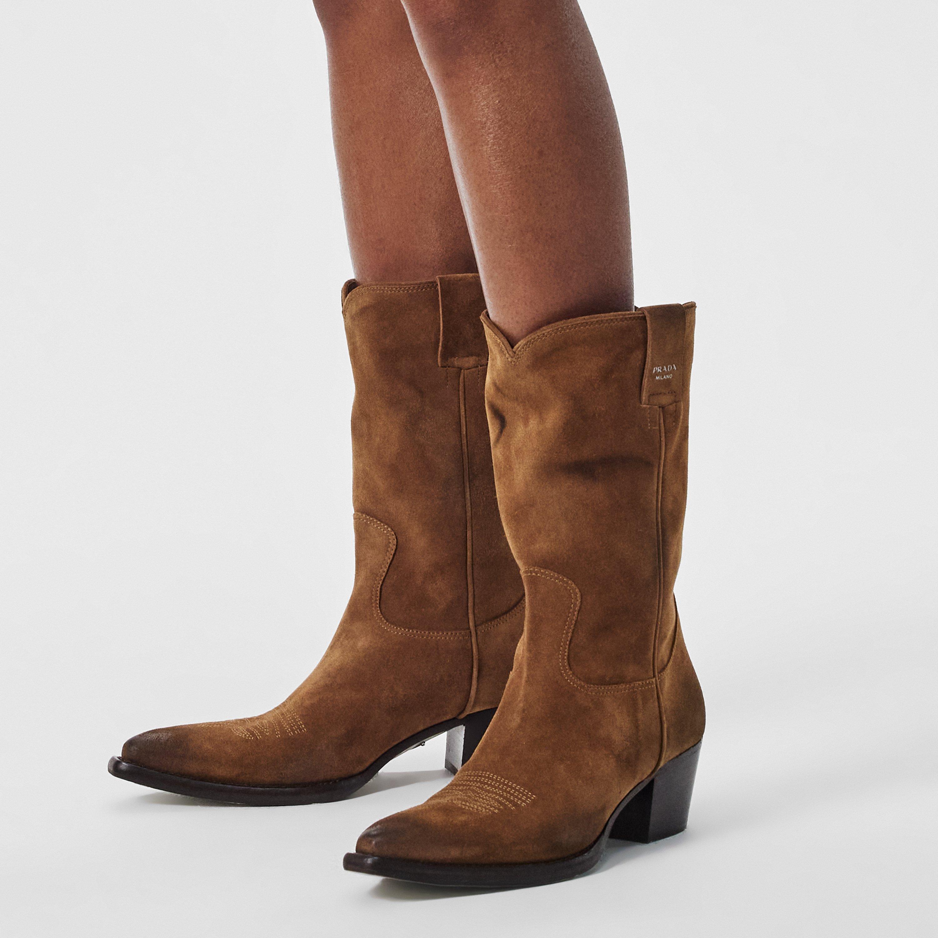 Tabacco - Prada - Women's Western Cowboy Boots - 3