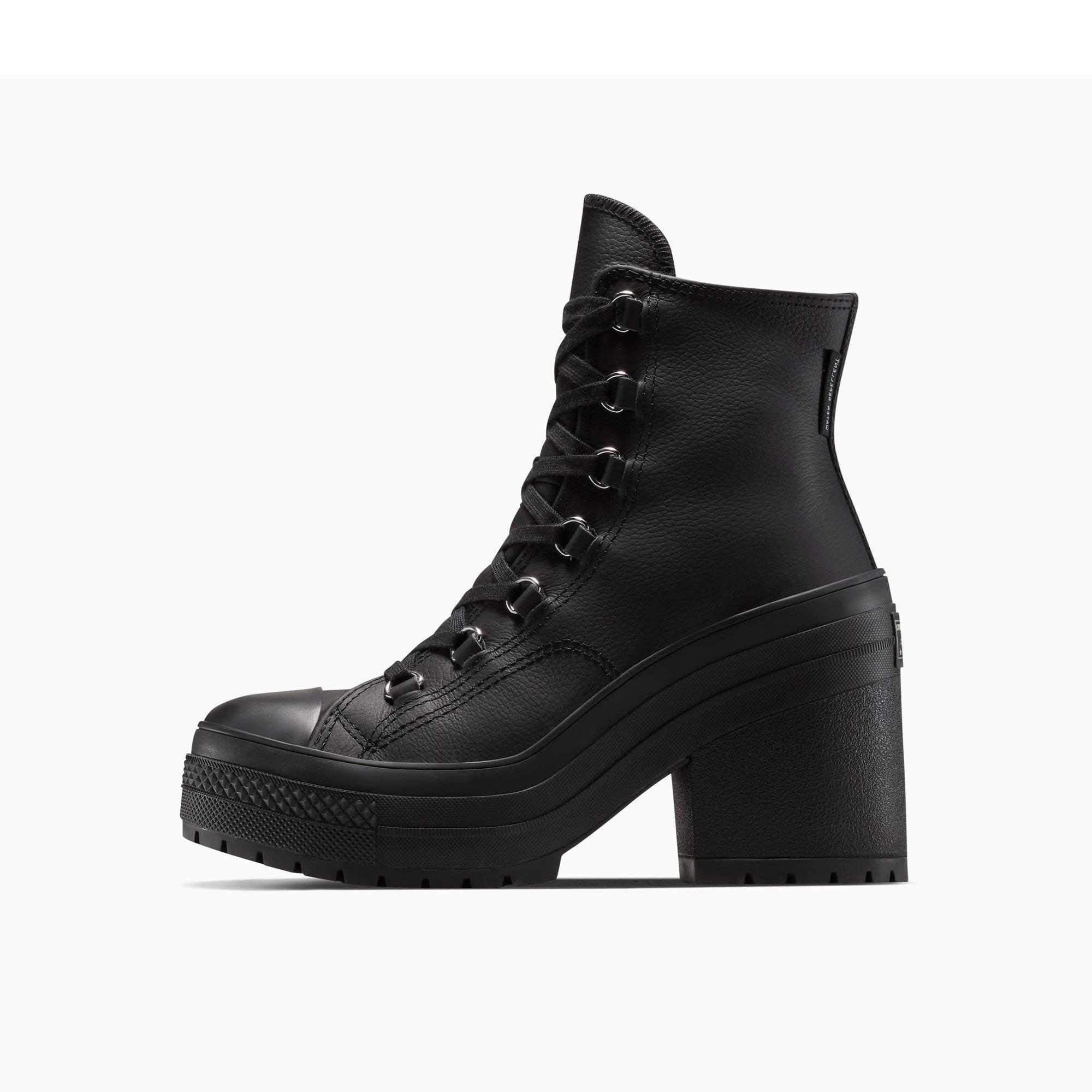 001-Black/Sil - Converse - Unisex Chuck 70 De Luxe Heel Pla Ankle Heeled Boots - 2