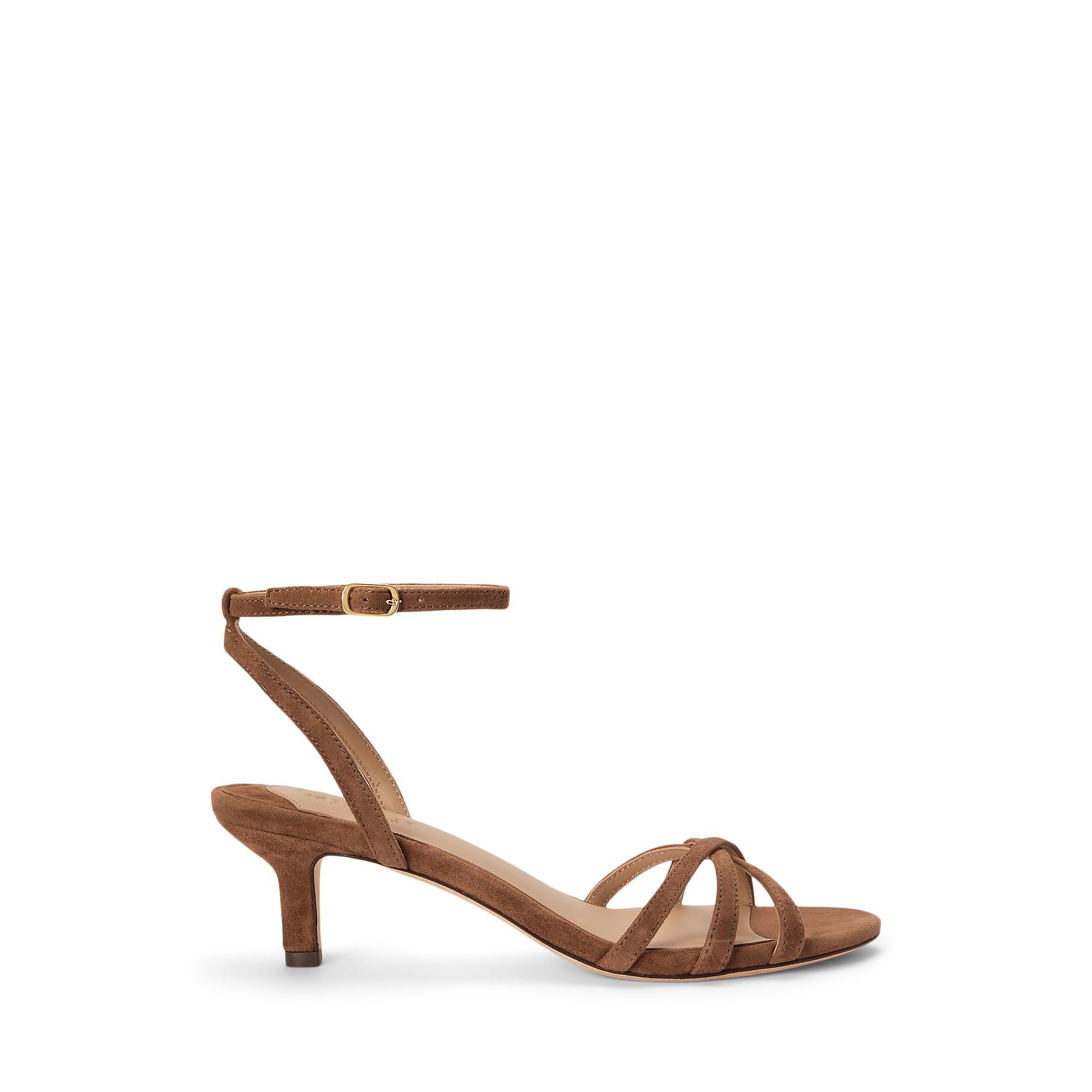 Light Tobacco - Lauren by Ralph Lauren - Women's Kendyl Kitten Heeled Sandals - 1