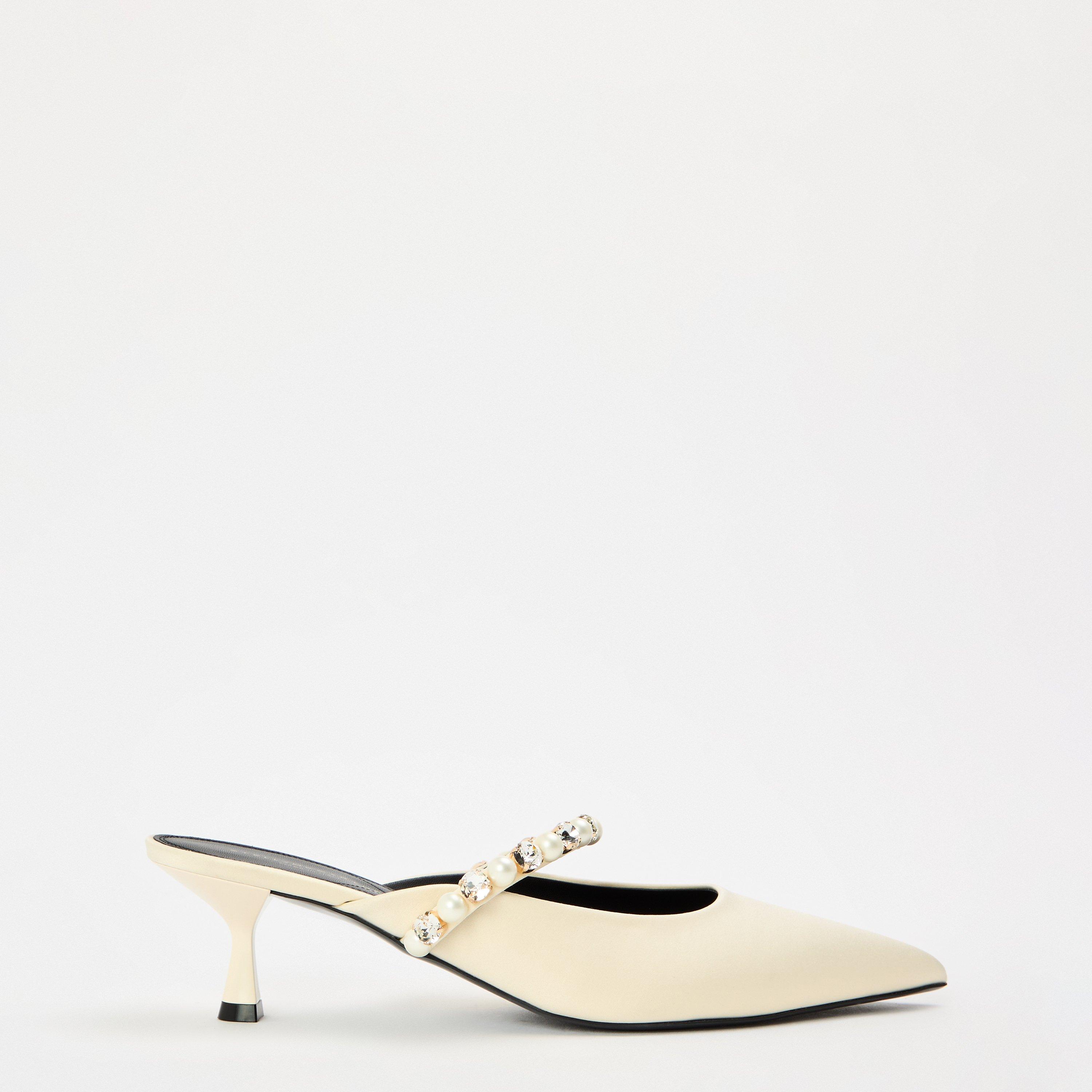 Stella McCartney Women's Elsa Stn Heeled Mule - Buttermilk - Size 5 (38)