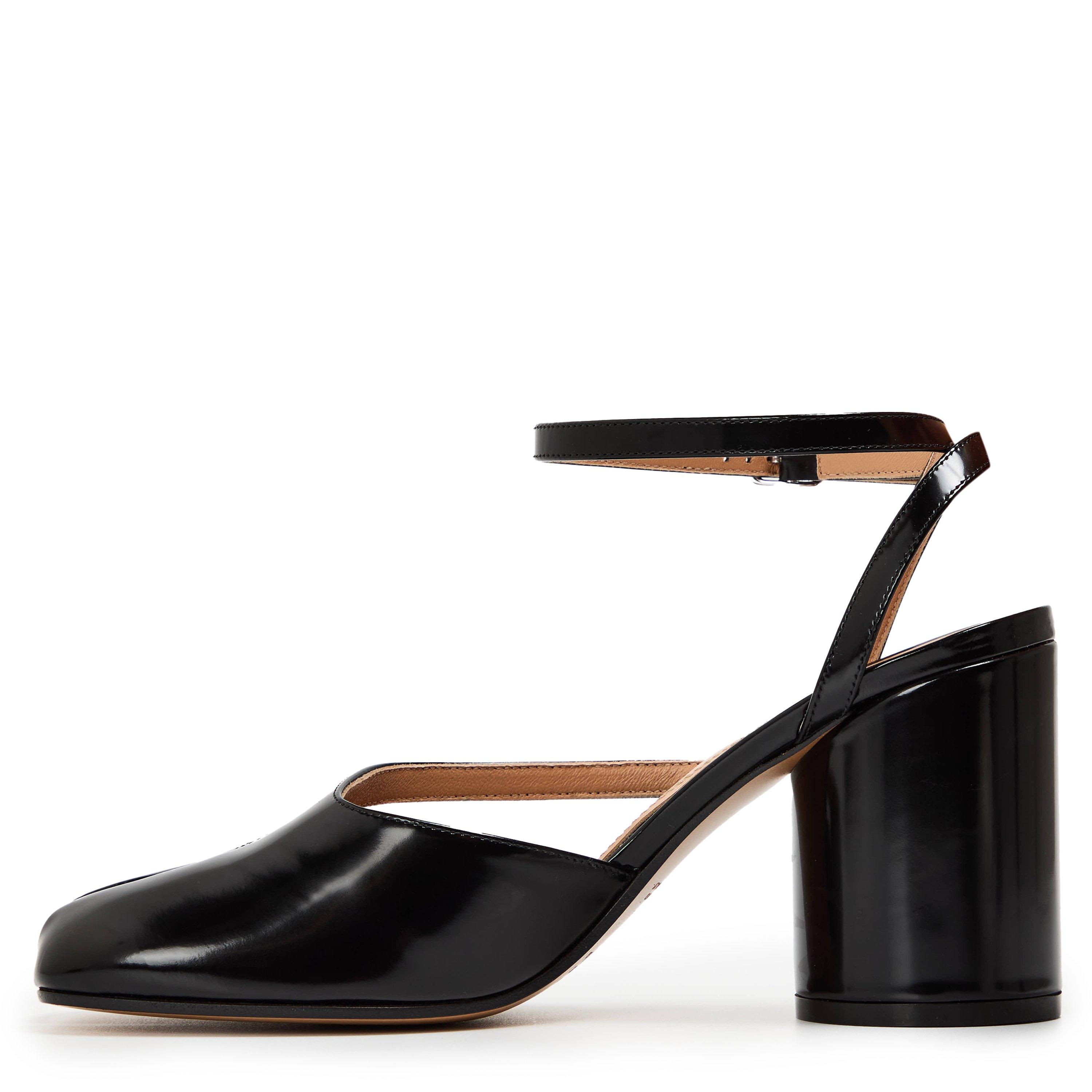 Black Smooth - Maison Margiela - Women's Tabi Sandal Block Court Shoes - 2