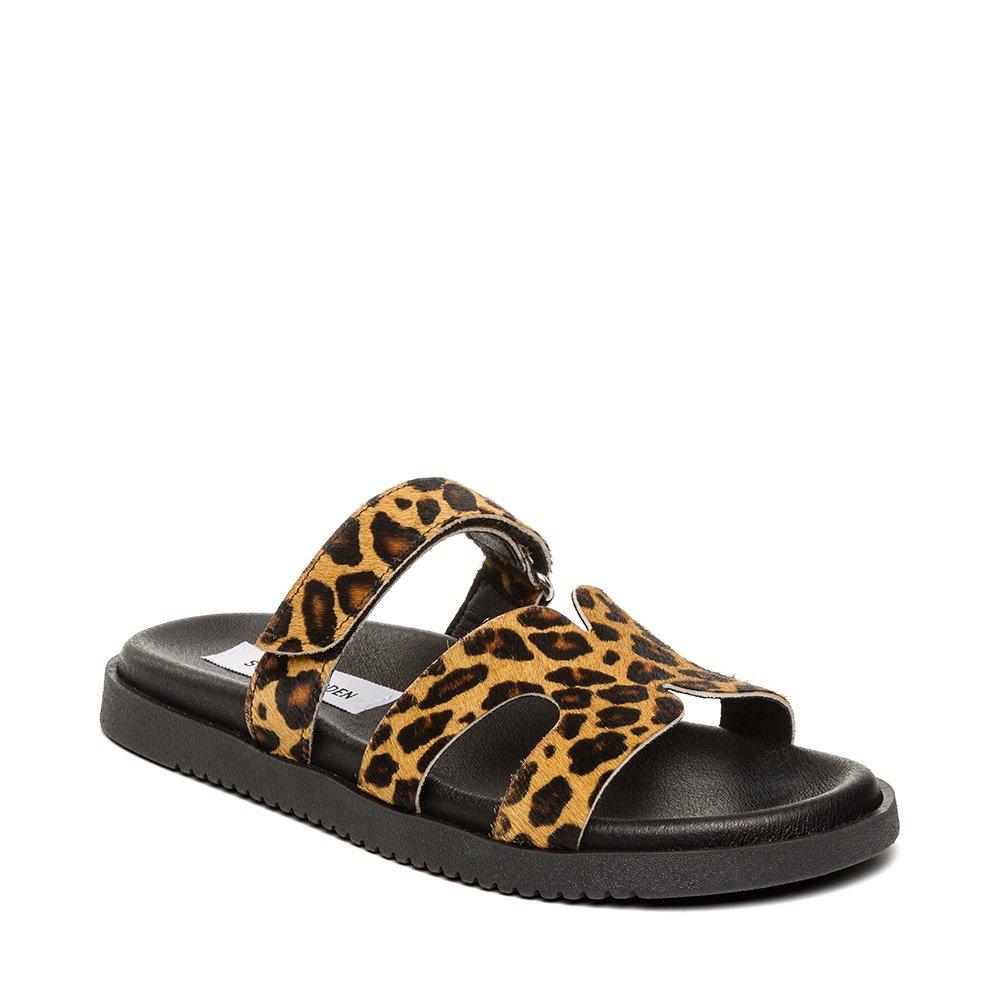 Leopard - Steve Madden - Women's Zebra Print Flat Sandals - 2