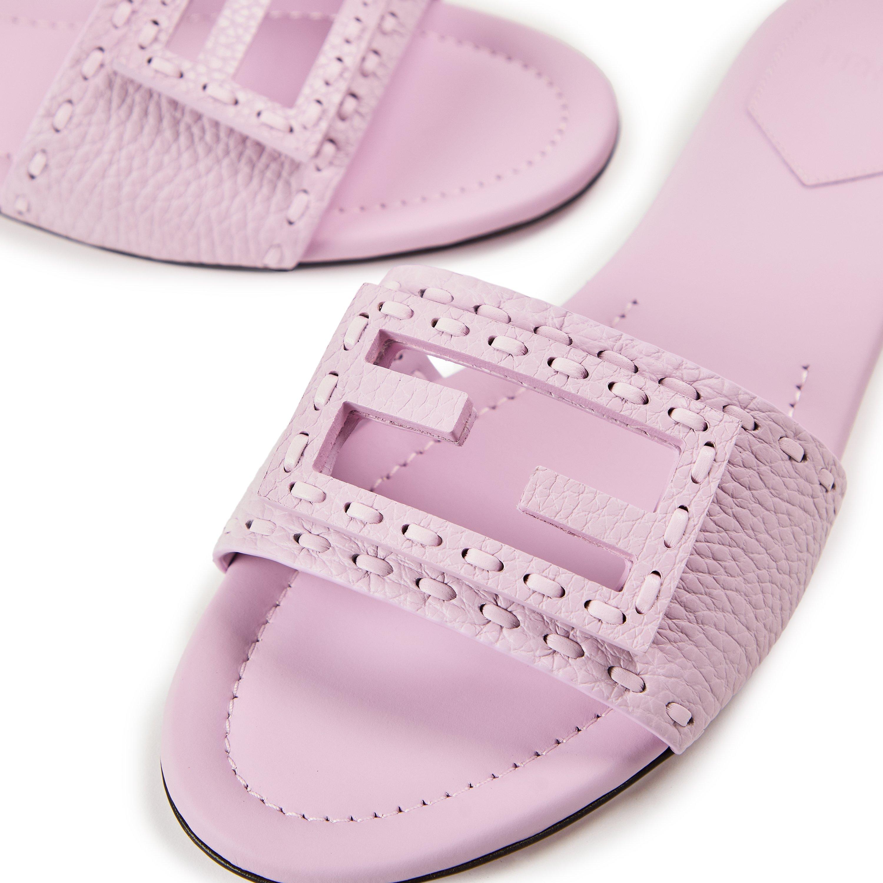 Anemone - Fendi - Women's Baguet Slide Flat Sandals - 4