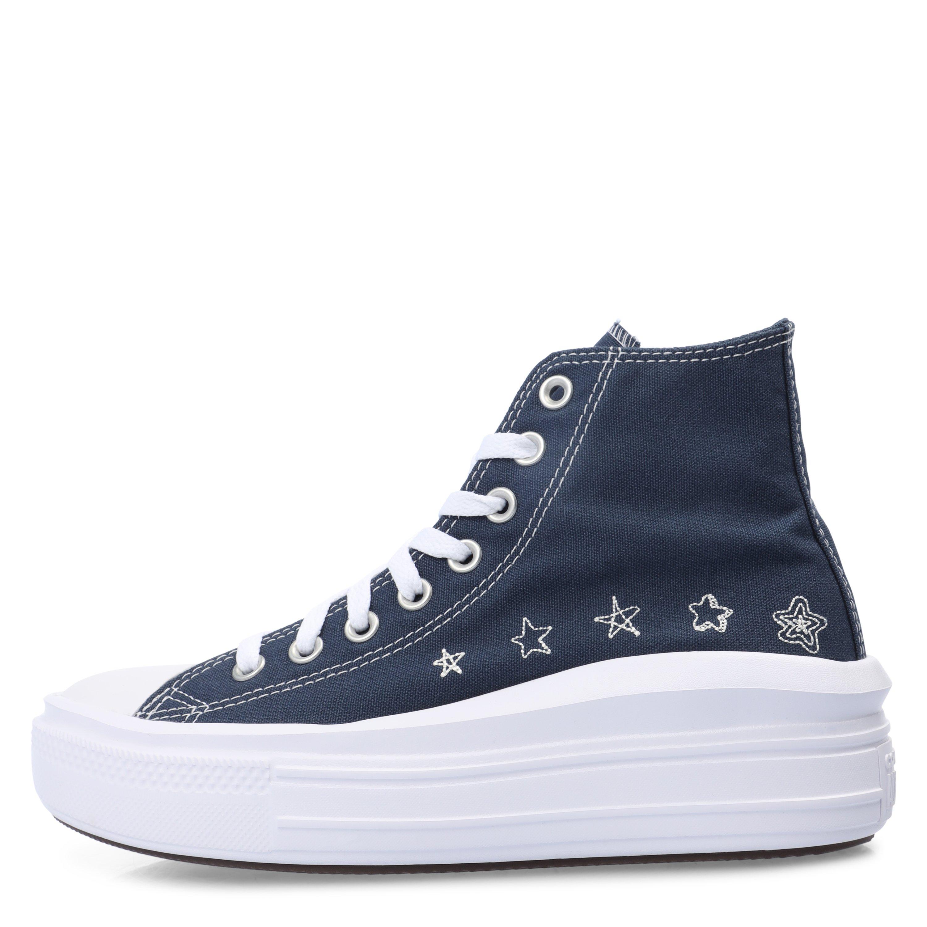 410-Navy/Navy - Converse - Women's Chuck Taylor All Star Mov Platform Trainers - 2