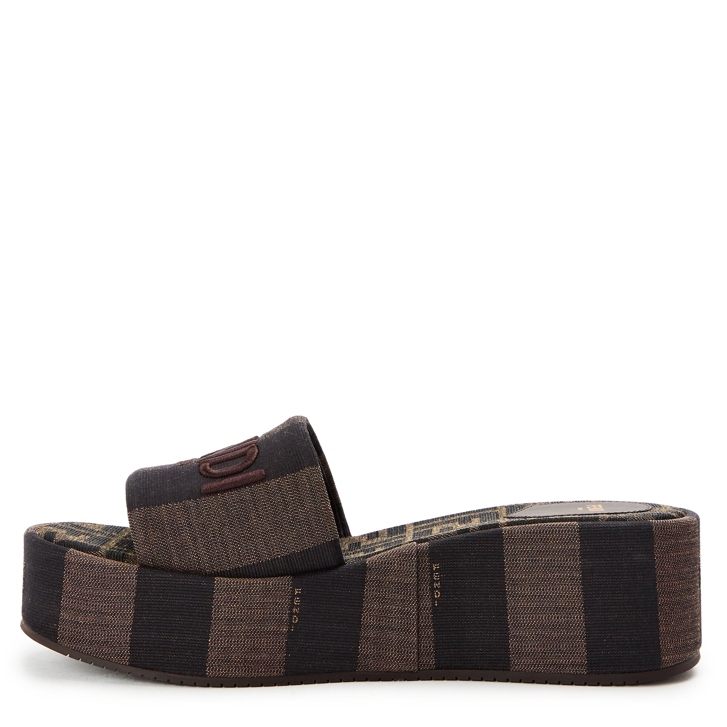 Tabacco - Fendi - Women's Jacquard Flatform Sandals - 2