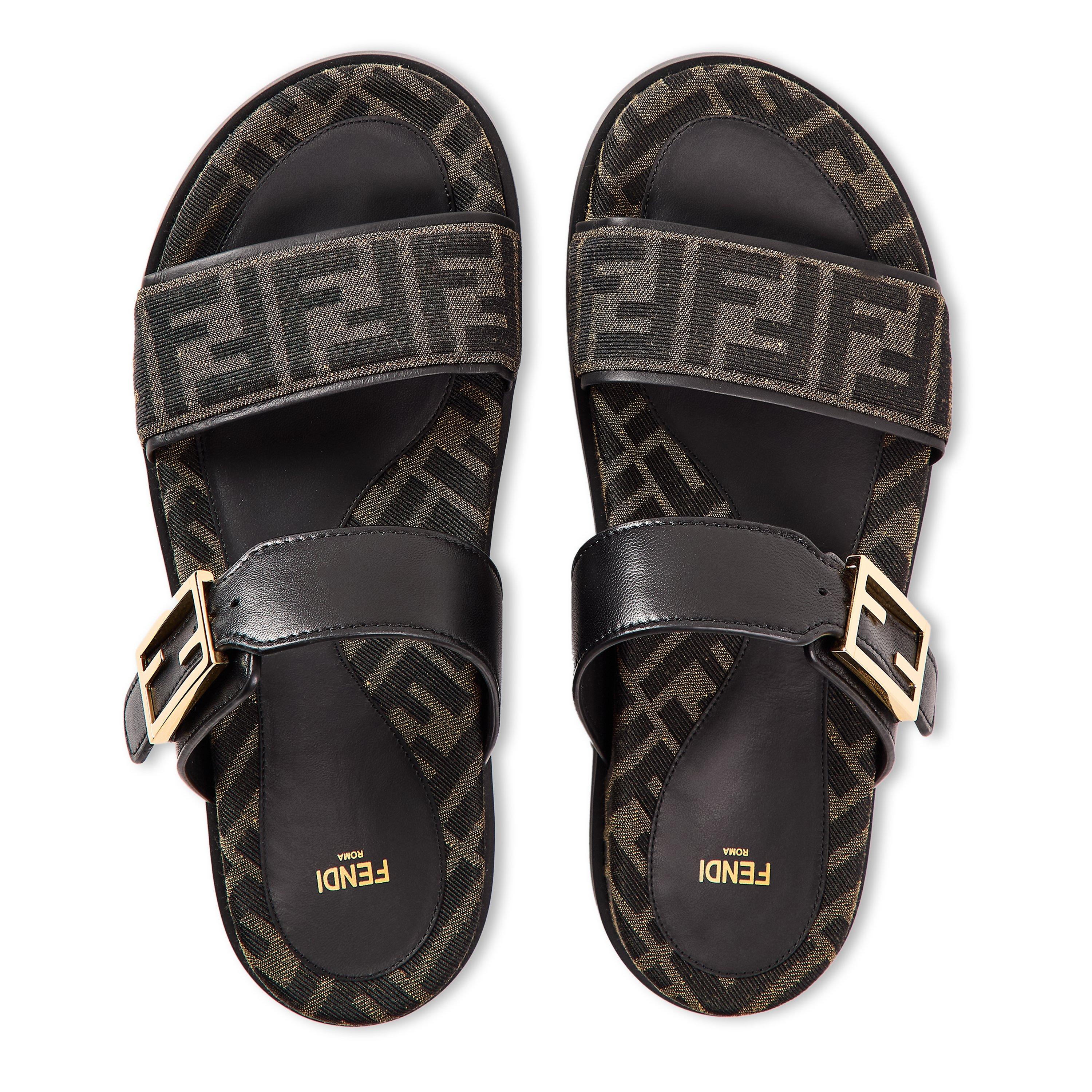 Tabacco - Fendi - Women's Feel Double Strap Flat Sandals - 5