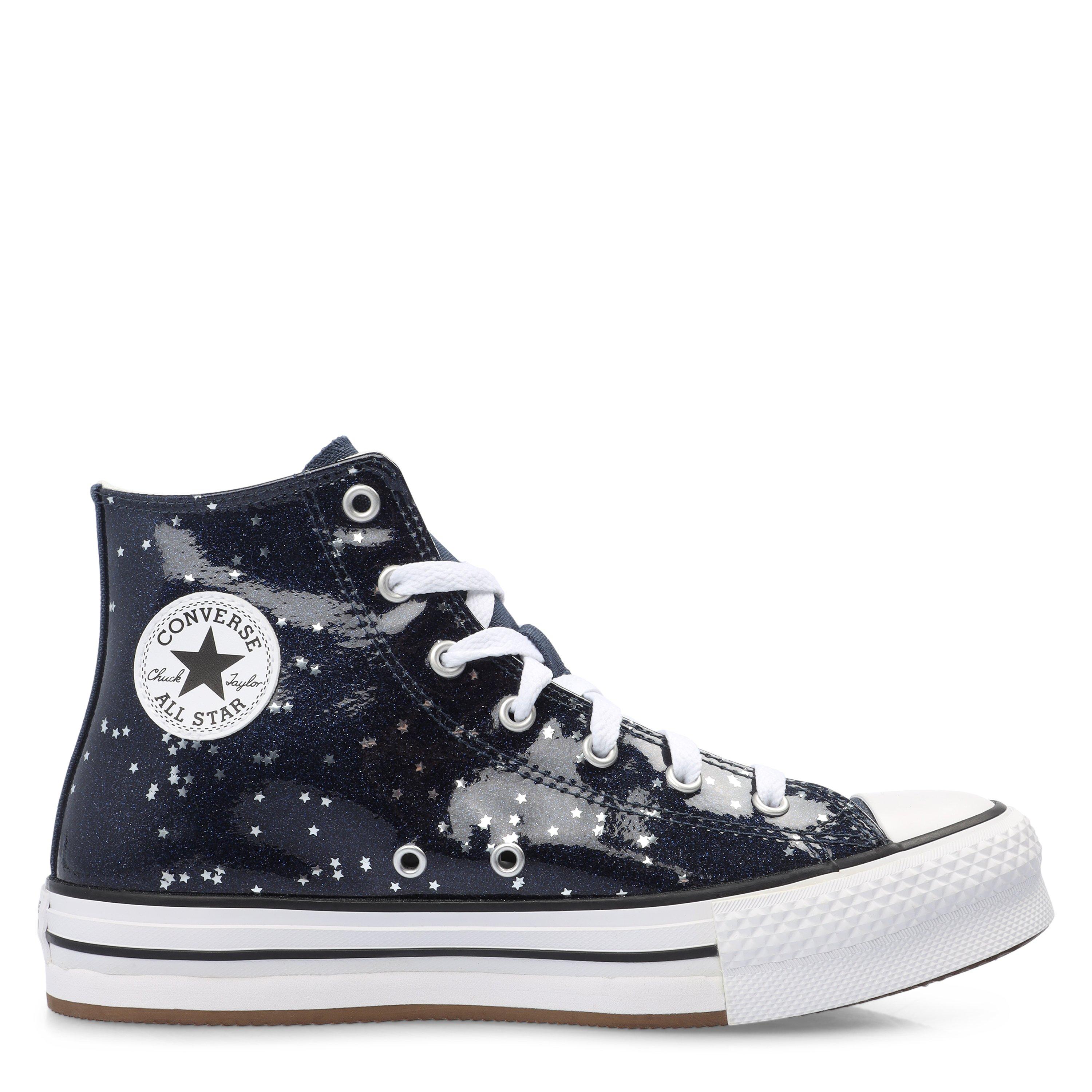410-Navy/Whit - Converse - Women's Chuck Taylor All Star Eva Platform Trainers - 1