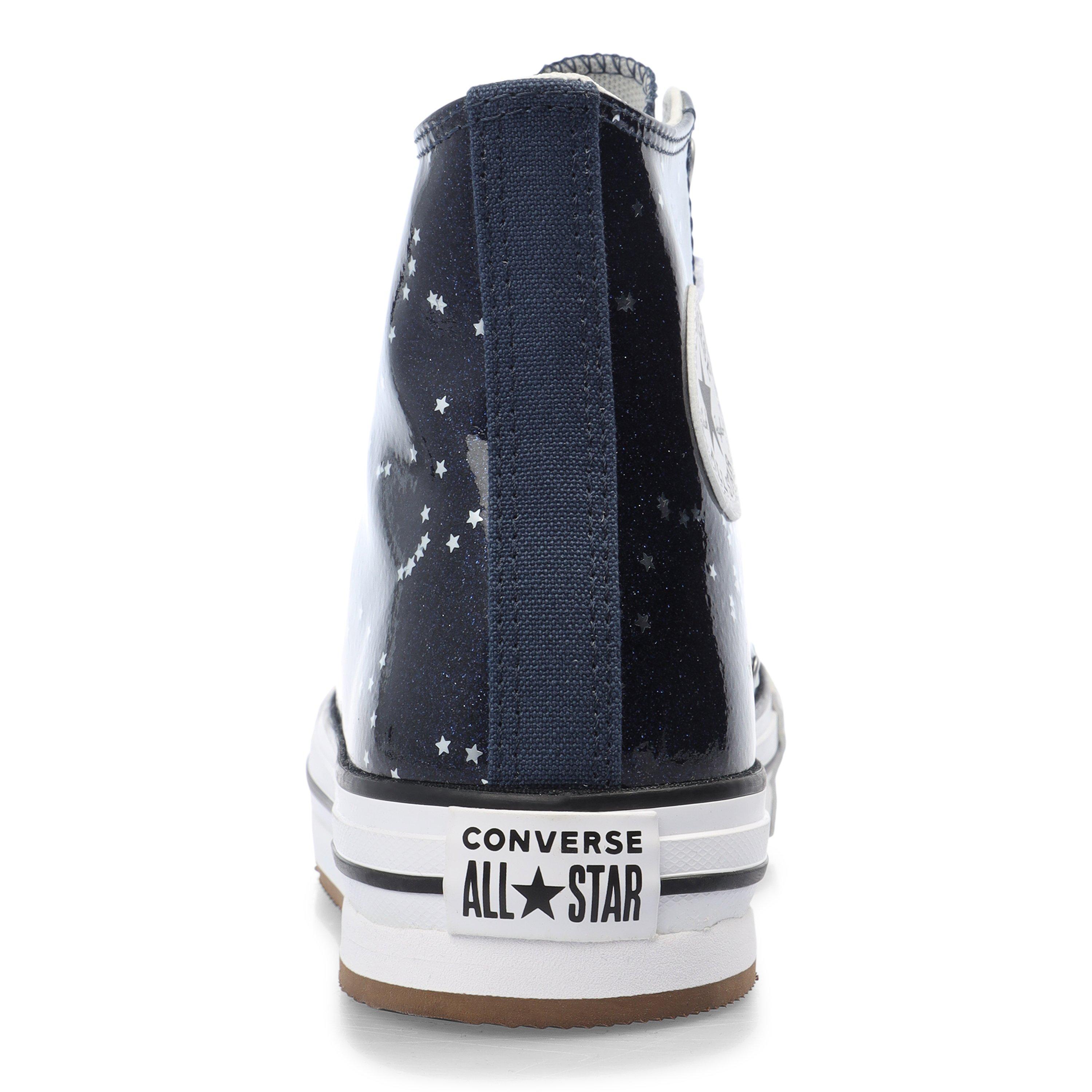410-Navy/Whit - Converse - Women's Chuck Taylor All Star Eva Platform Trainers - 4