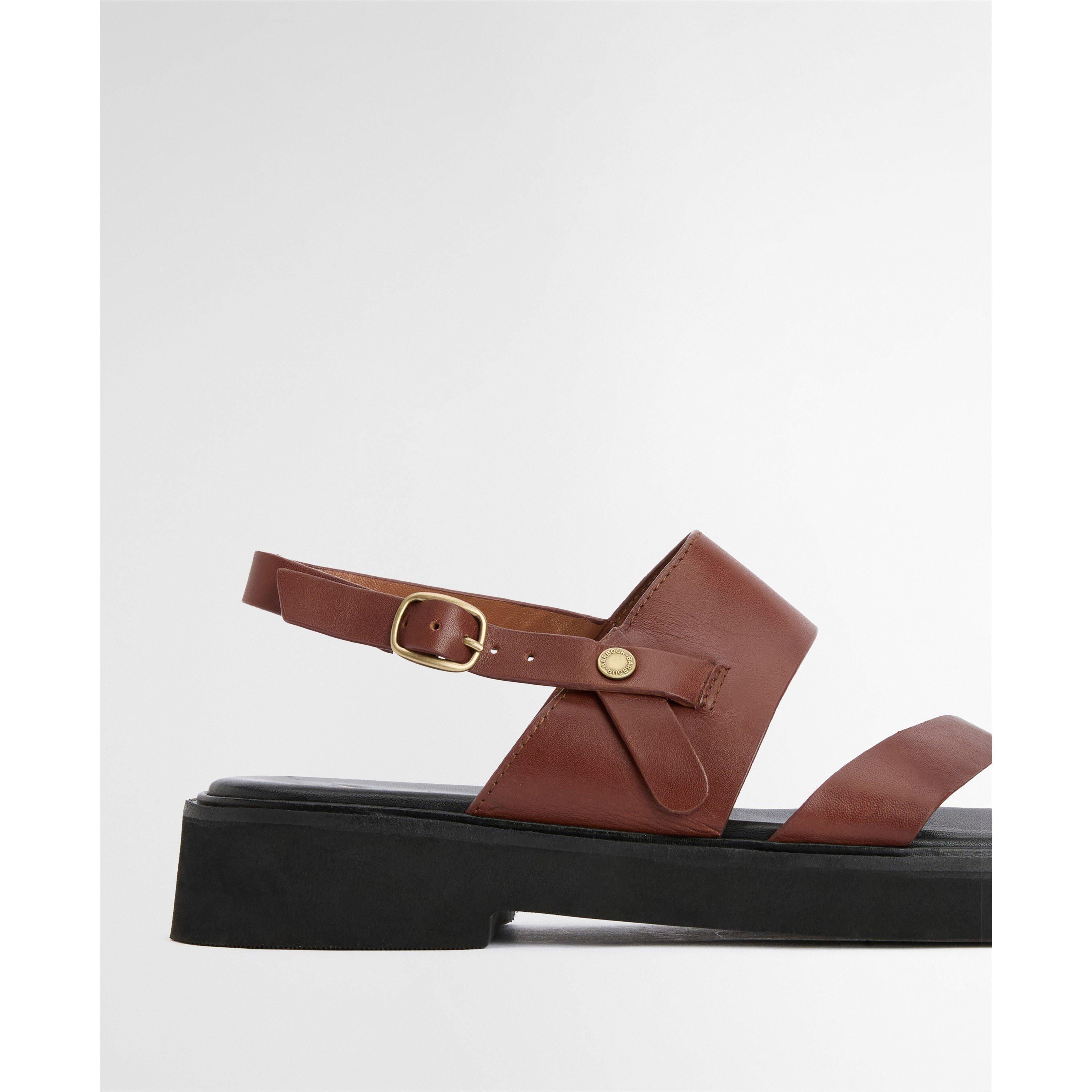Brown - Barbour - Women's Flatform Sandals - 4