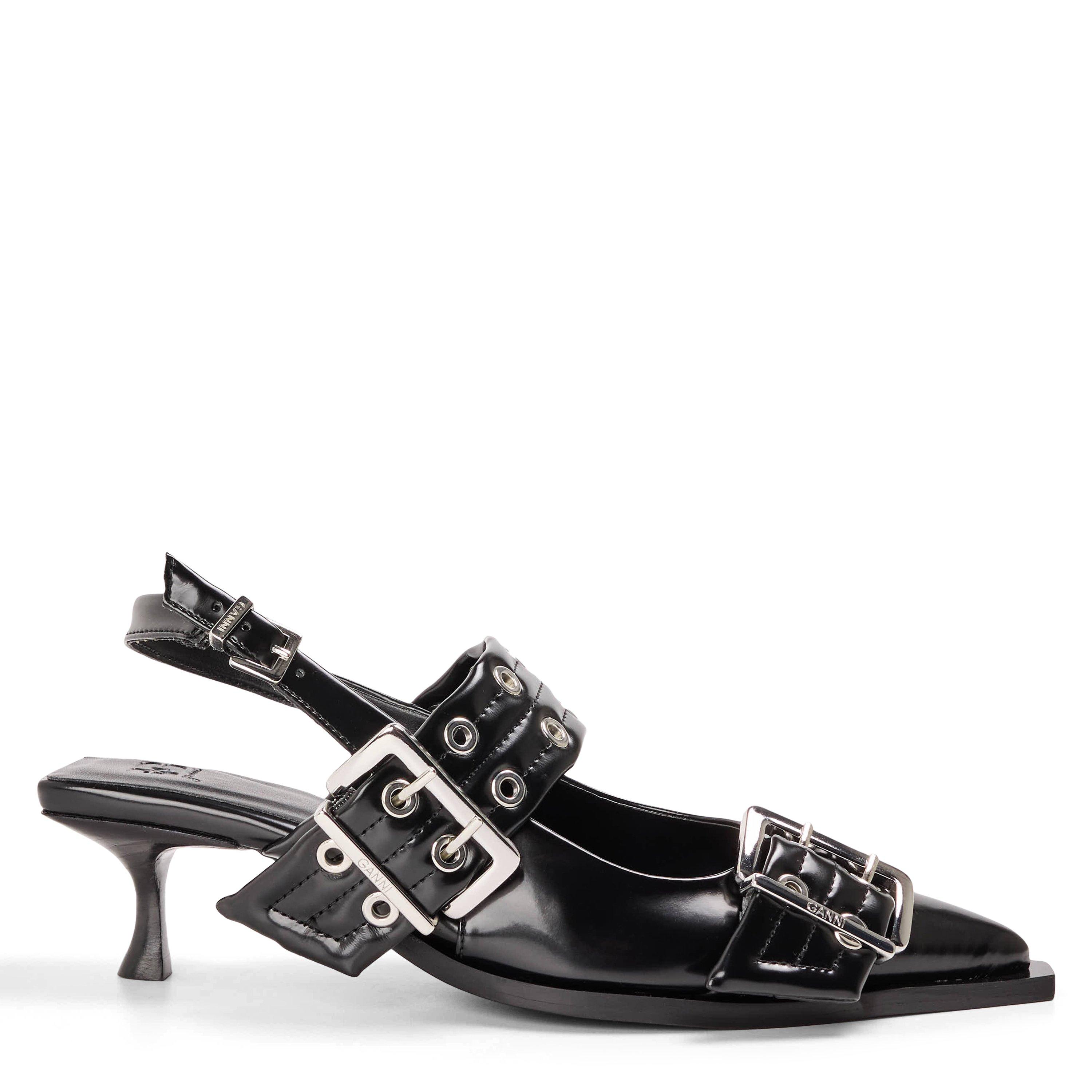 Ganni Women's Heeled Sandals - Black - Size 5 (38)