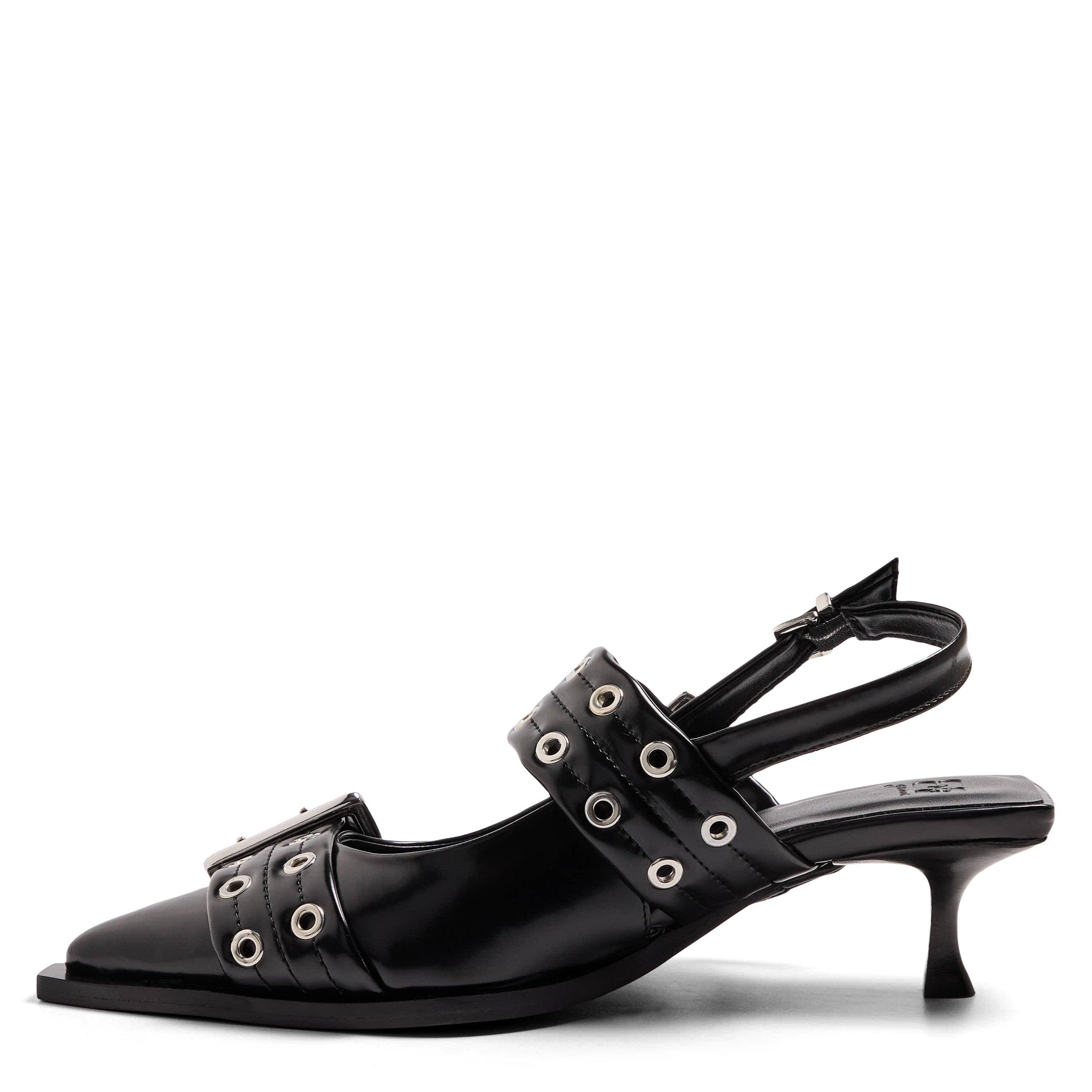 Black - Ganni - Ganni Buckle Heel Ld61 - 2