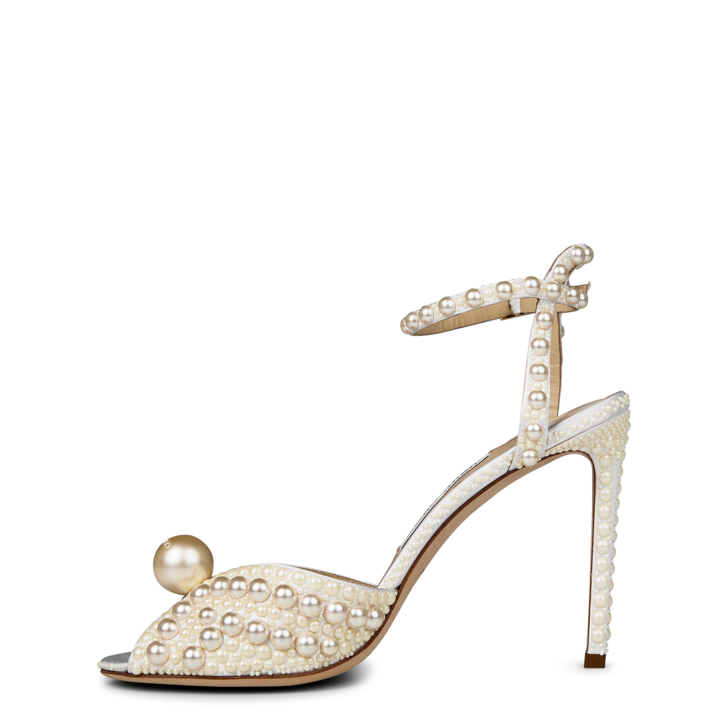 White Pearl - Jimmy Choo - Women's Pearl Sacora 100 Heels - 3