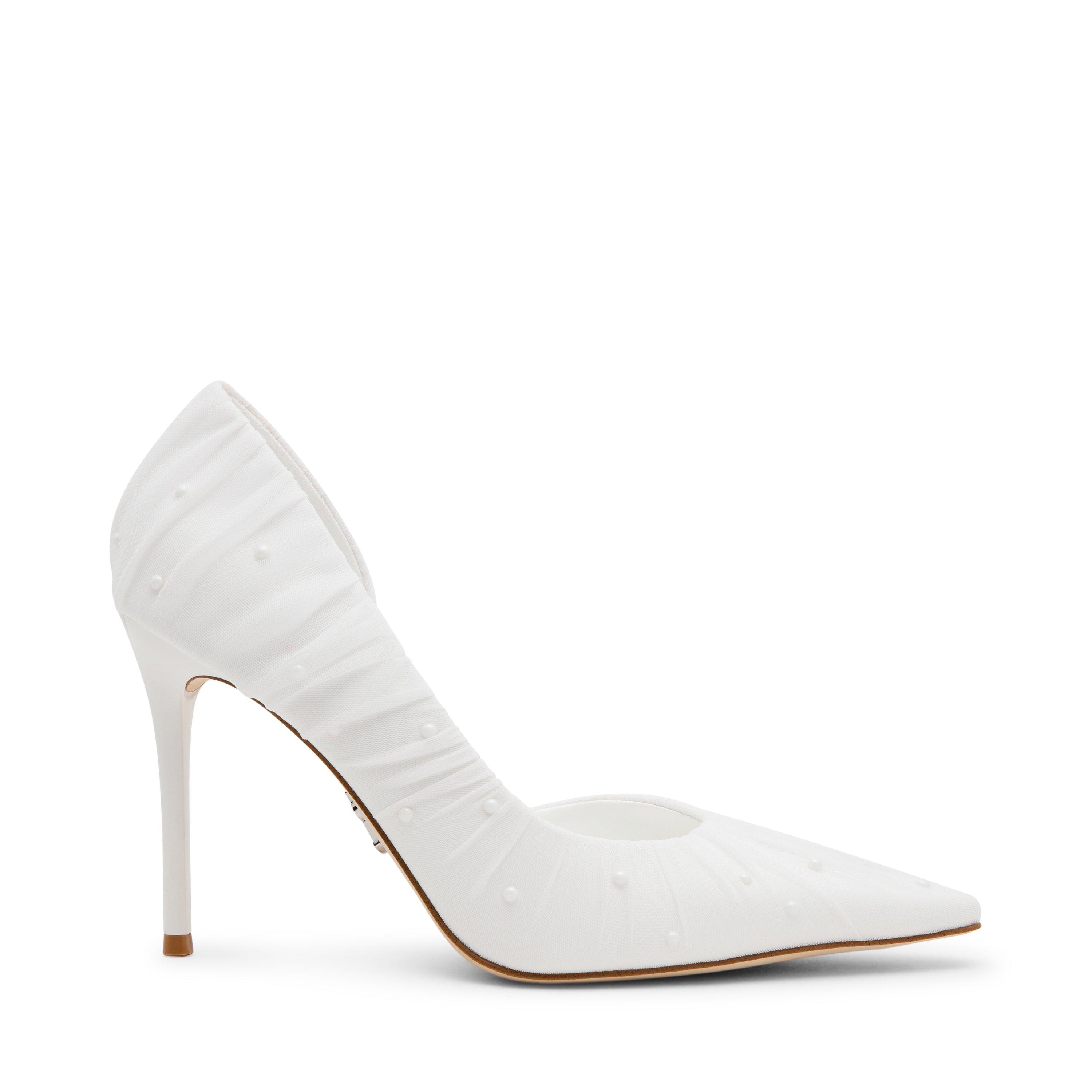 Steve Madden Women's Stiletto Court Shoes - Ivory Satin - 5 (38)