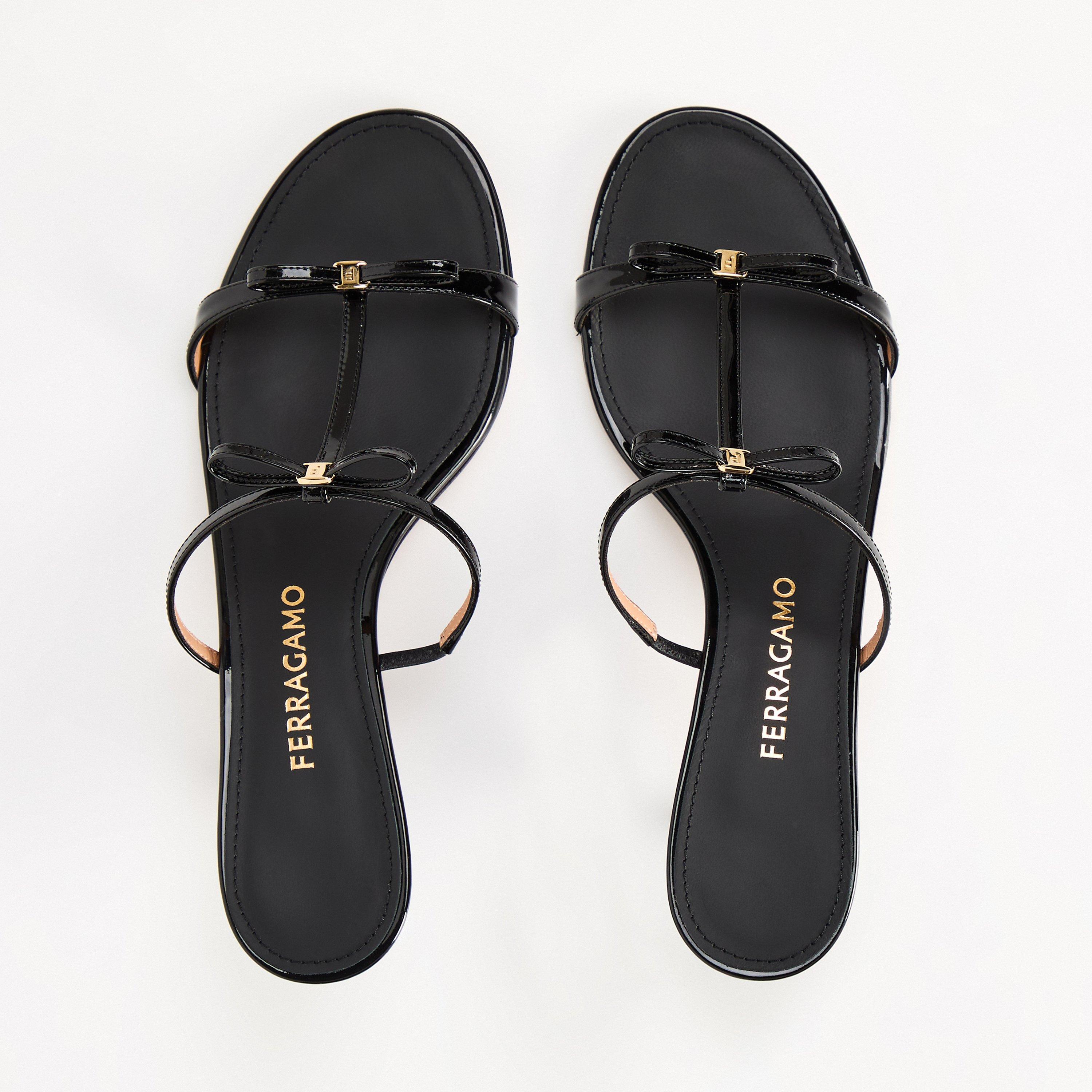 Nero - Ferragamo - Womens Abili Kitten Heel Sandals - 5