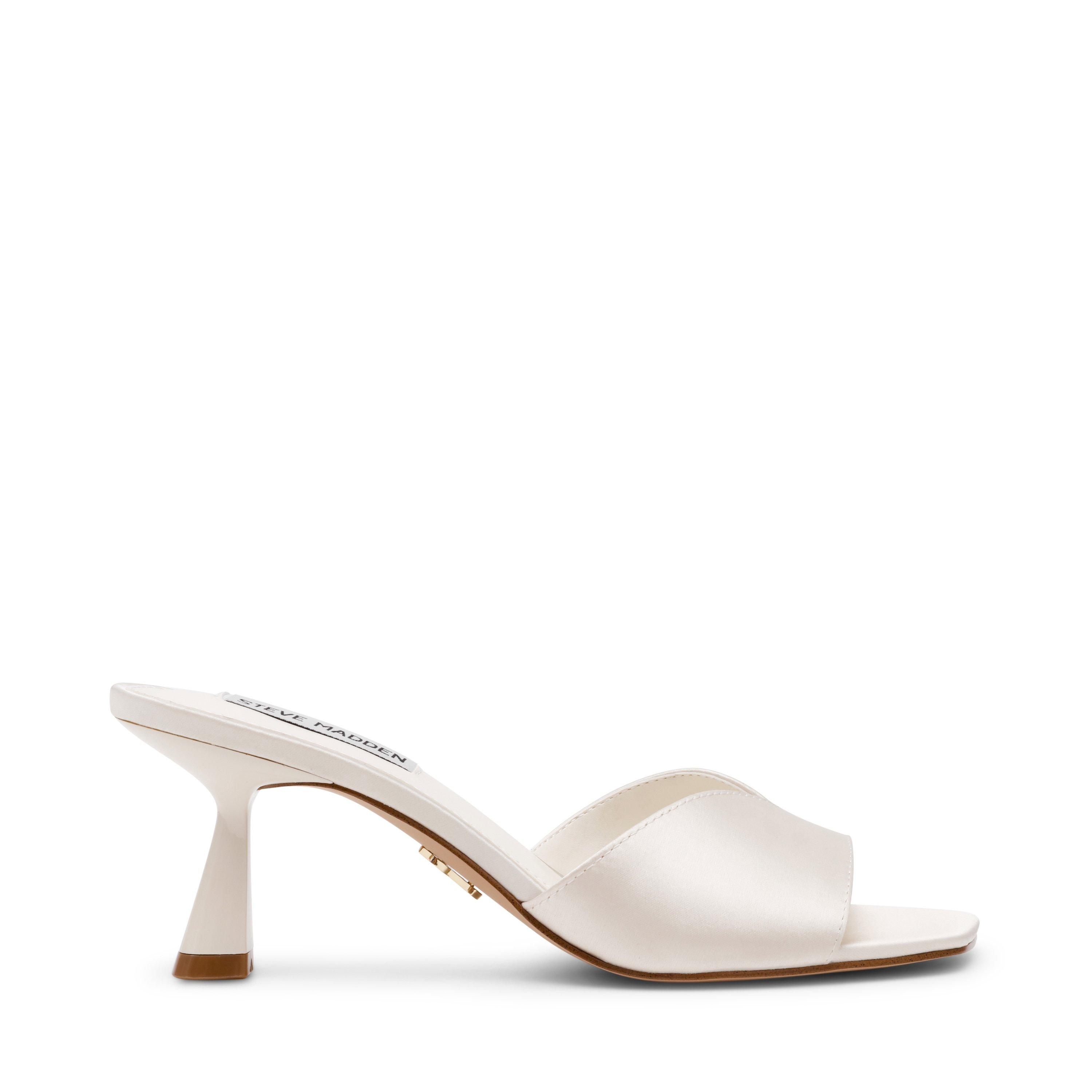 Steve Madden Women's Heeled Mules - Ivory Satin - 6 (39)