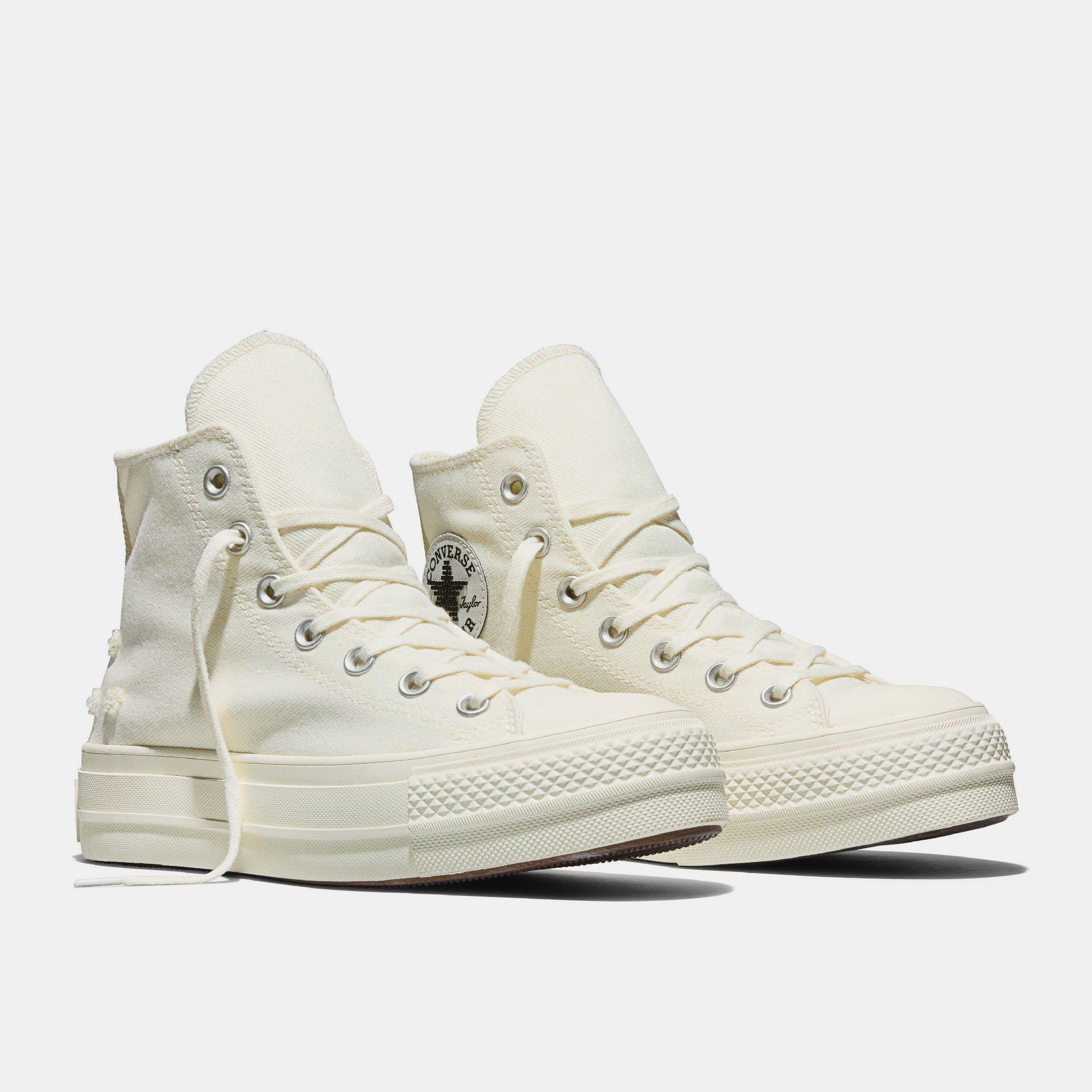 286-Egret/Egr - Converse - Women's Chuck Taylor All Star Lif Platform Trainers - 2
