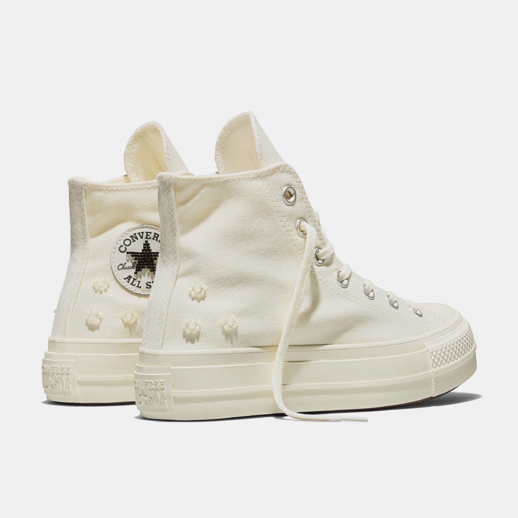 286-Egret/Egr - Converse - Women's Chuck Taylor All Star Lif Platform Trainers - 3