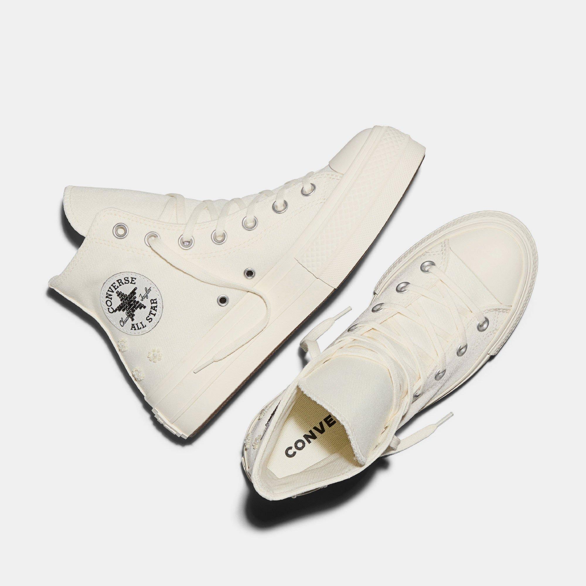 286-Egret/Egr - Converse - Women's Chuck Taylor All Star Lif Platform Trainers - 5