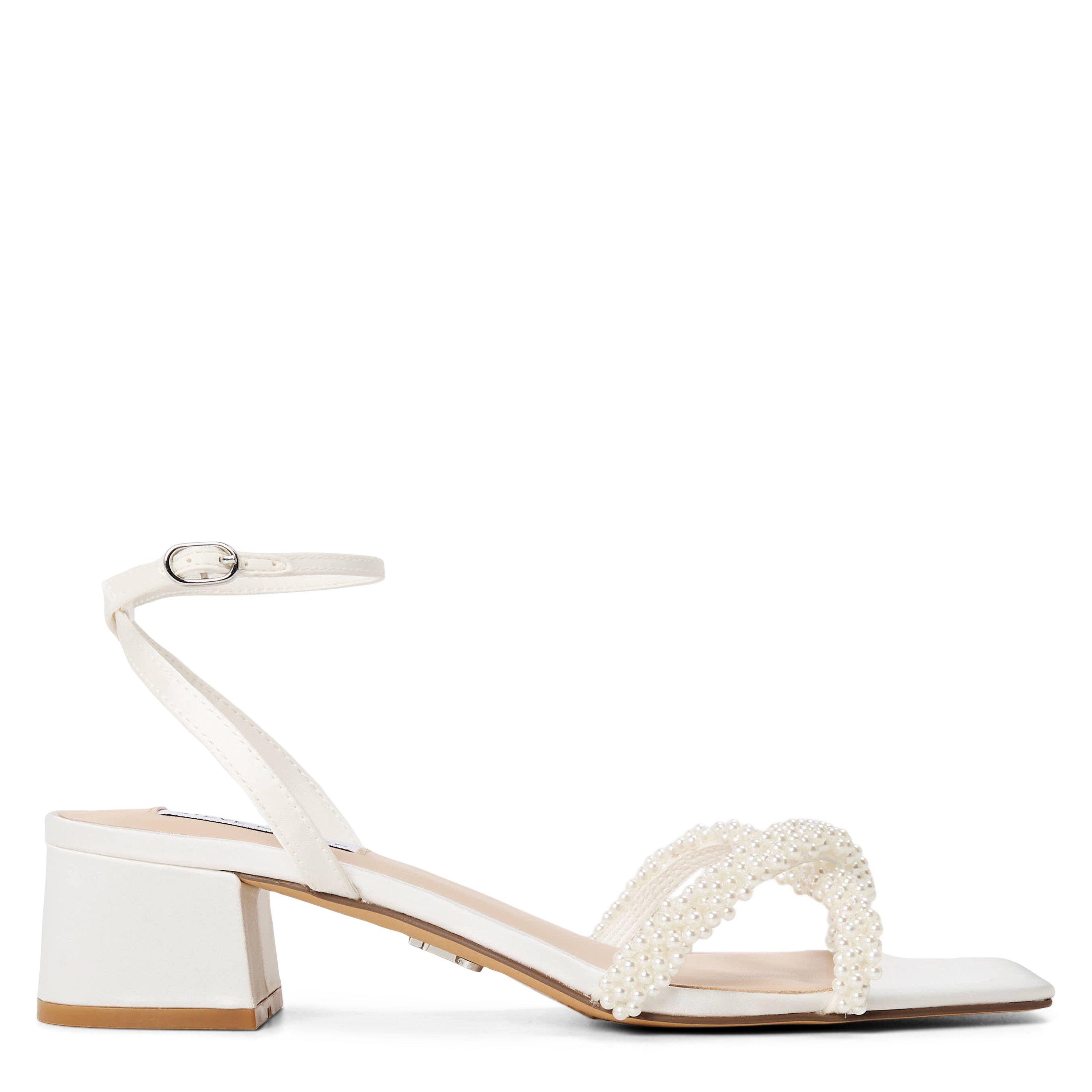Ivory Satin - Steve Madden - Women's Heeled Sandals - 1