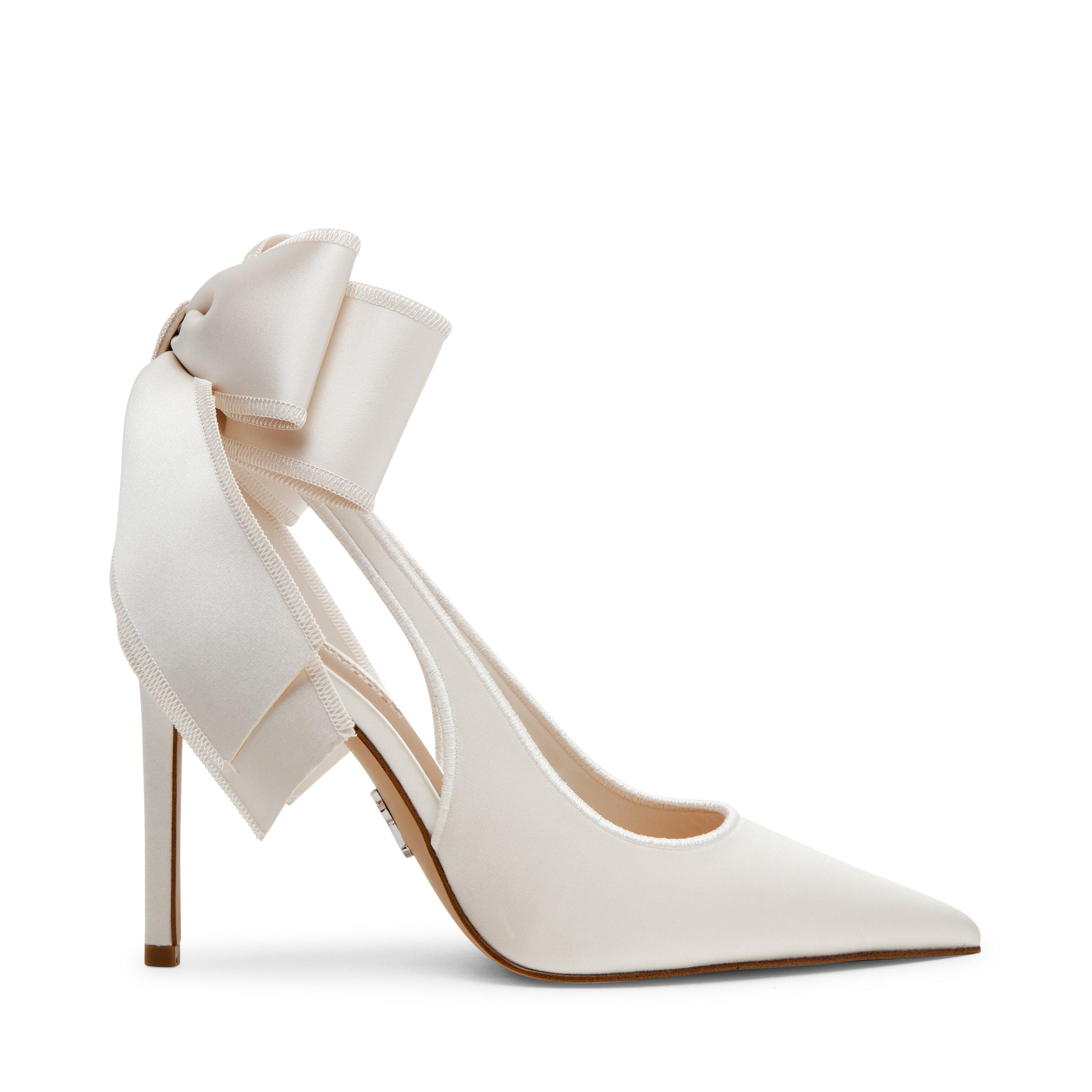 Steve Madden Women's Stiletto Court Shoes - Ivory Satin - 4 (37)