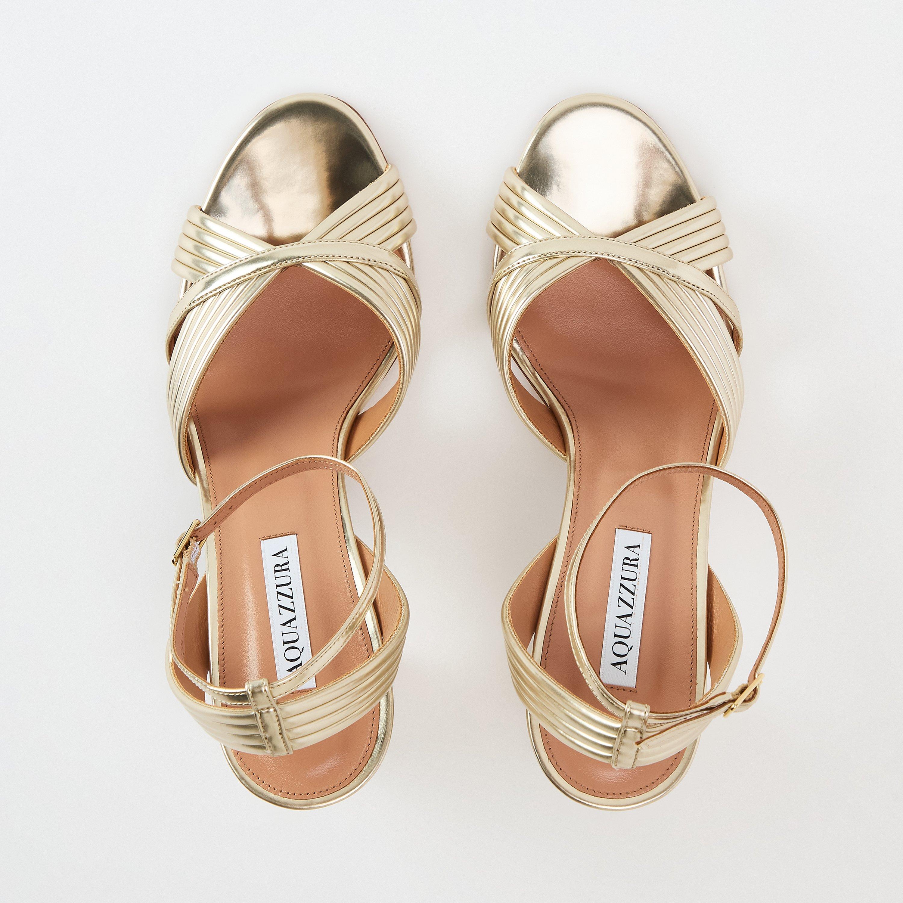 Light Gold - Aquazzura - Women's Very Sundance 85 Heeled Sandals - 5