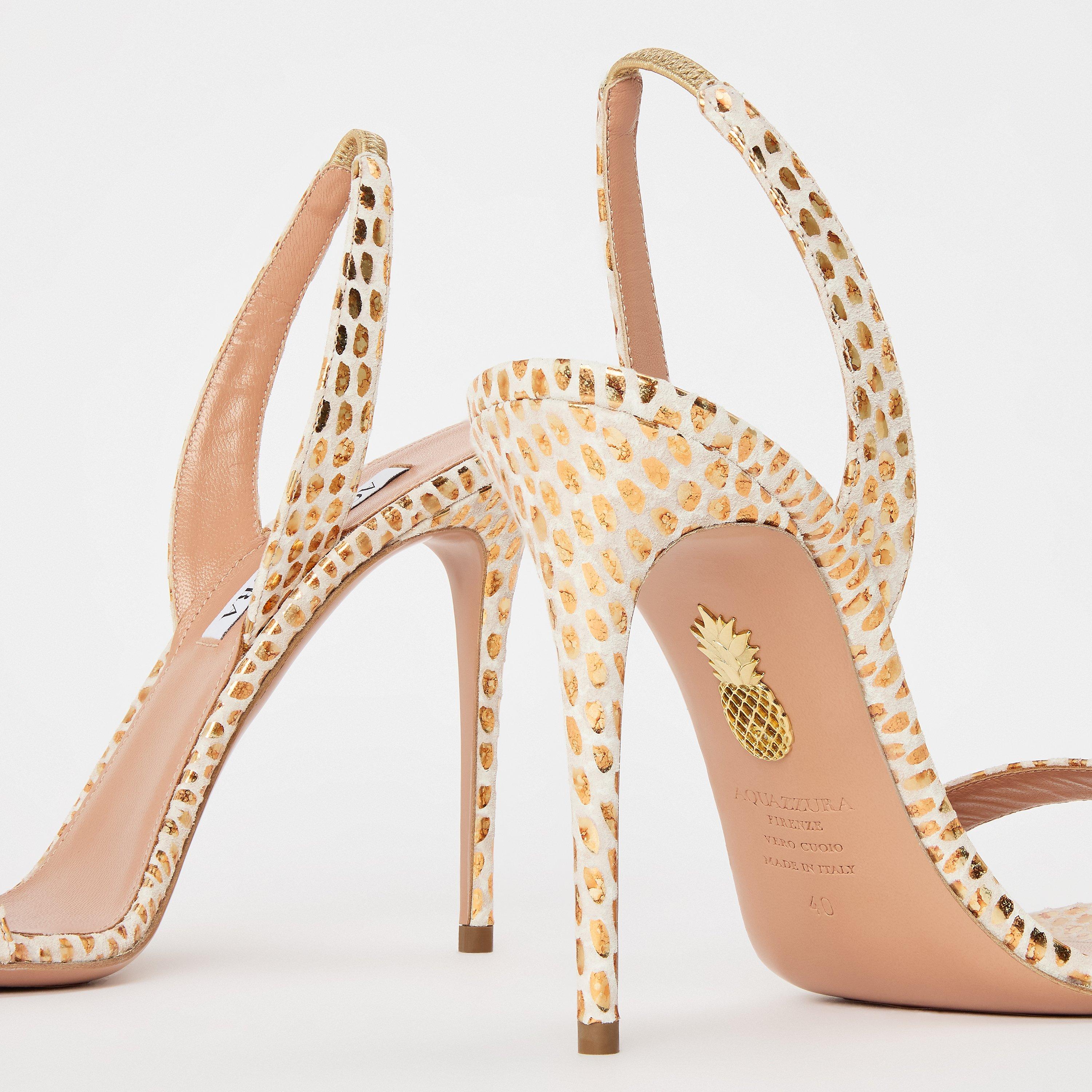 Soft Gold - Aquazzura - Women's So Nude Heeled Sandals - 4
