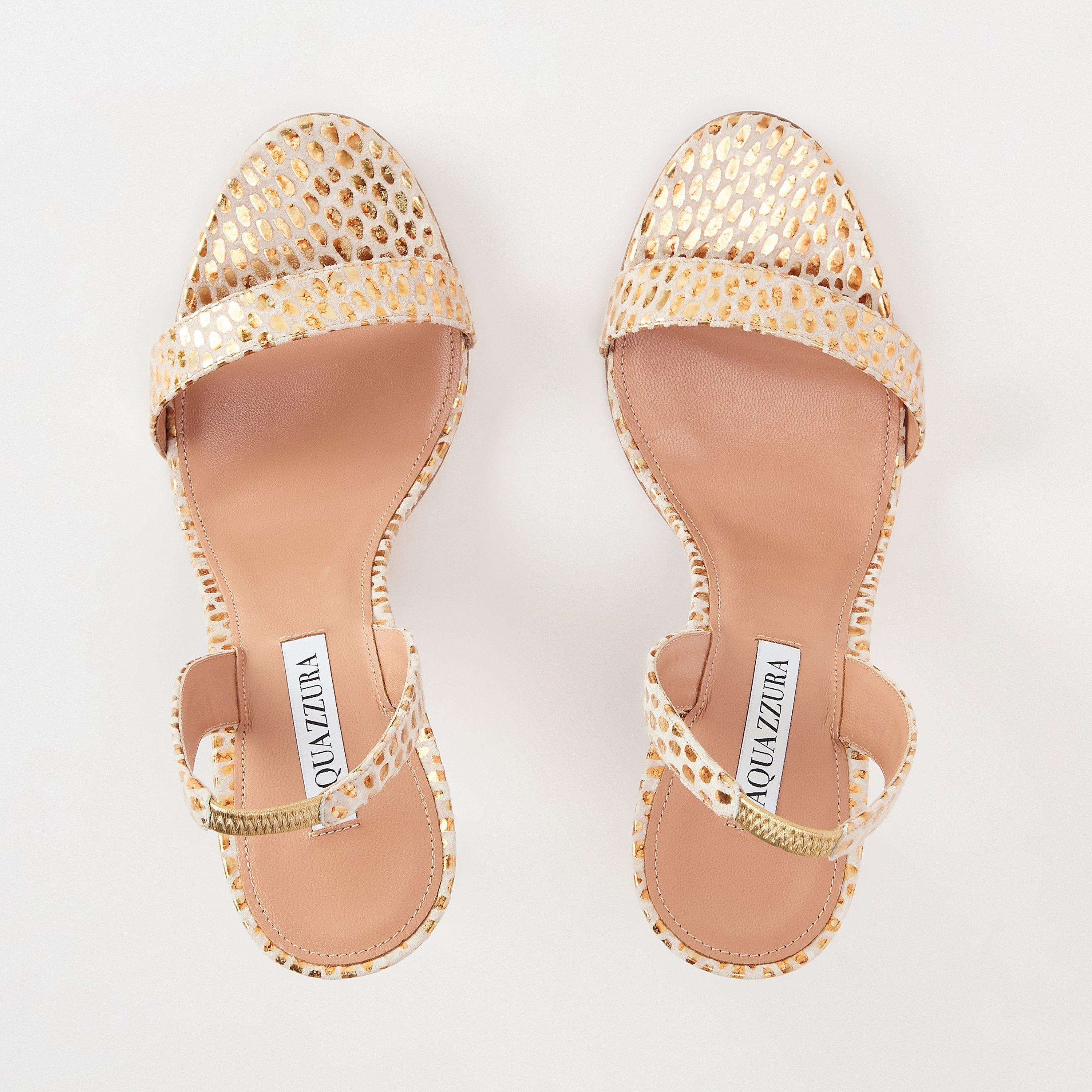 Soft Gold - Aquazzura - Women's So Nude Heeled Sandals - 5