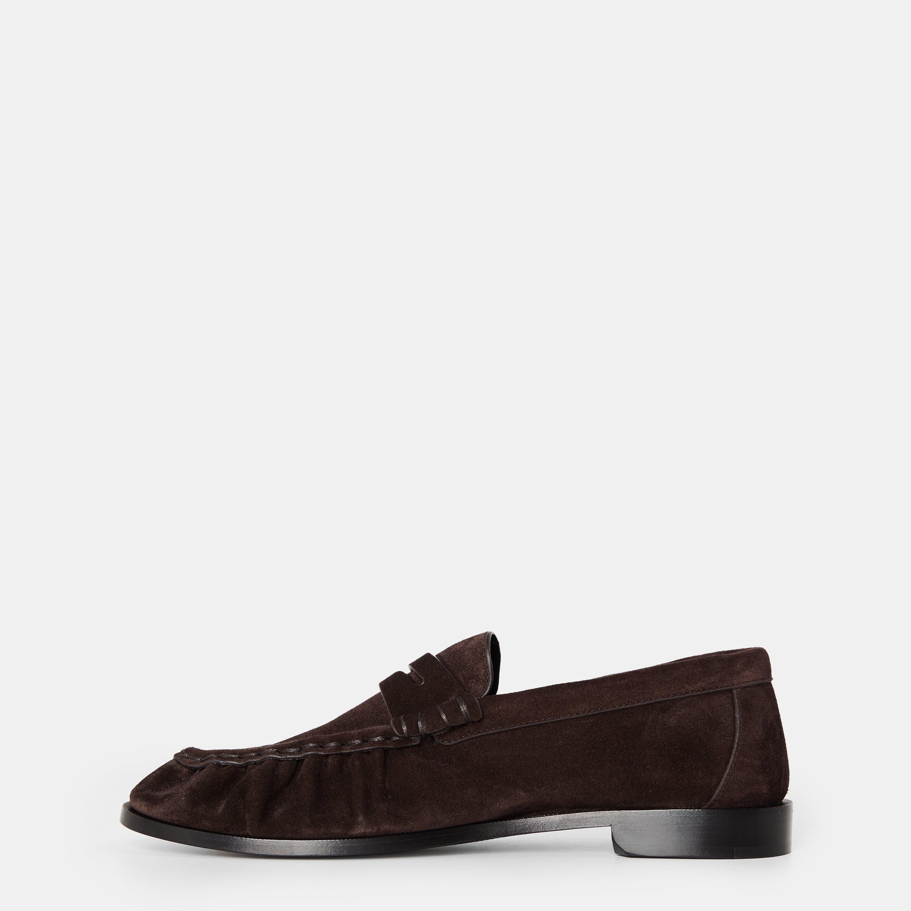 Moro - Saint Laurent - Women's Le Cassandre Penny Suede Loafers - 2