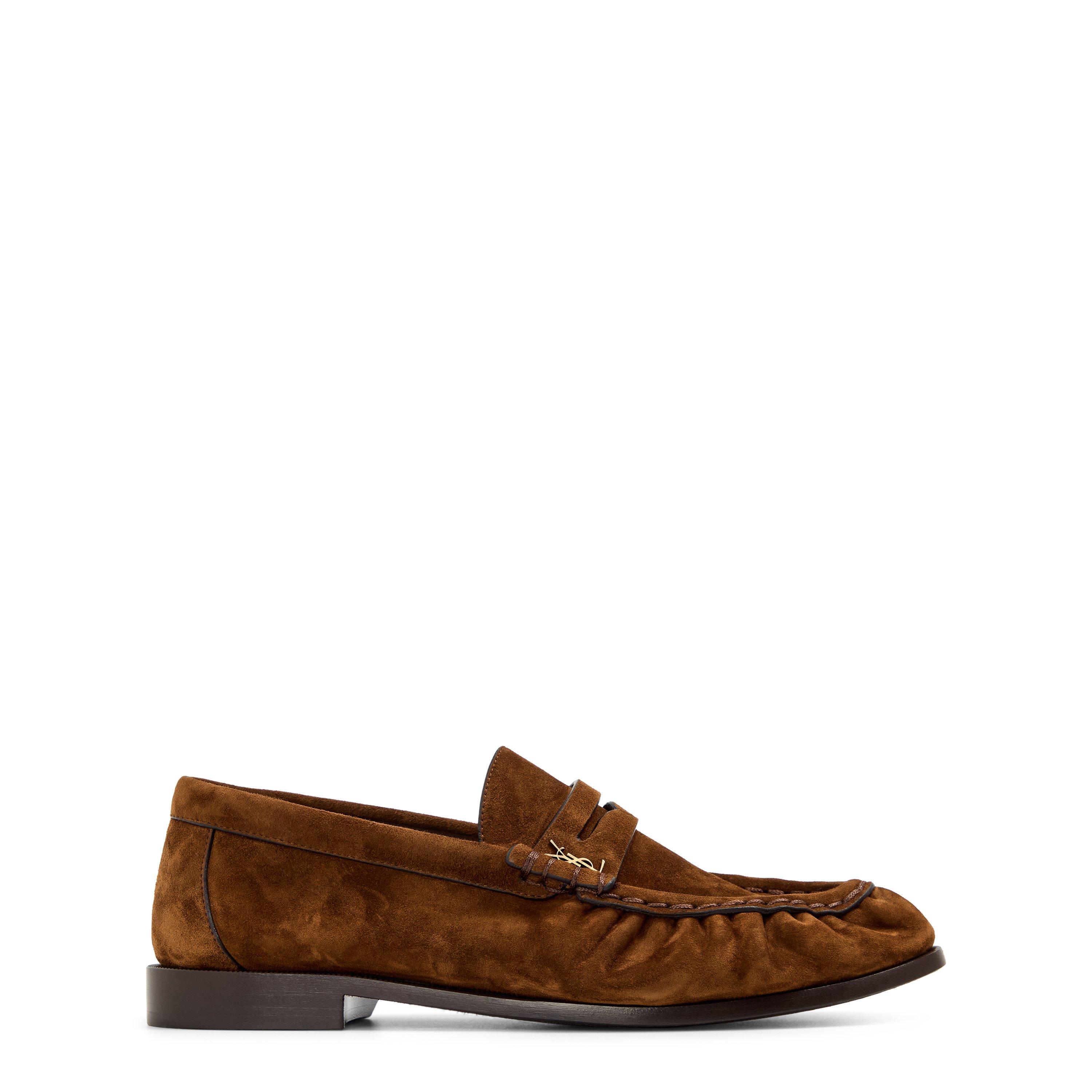 Saint Laurent Women's Le Cassandre Penny Suede Loafers