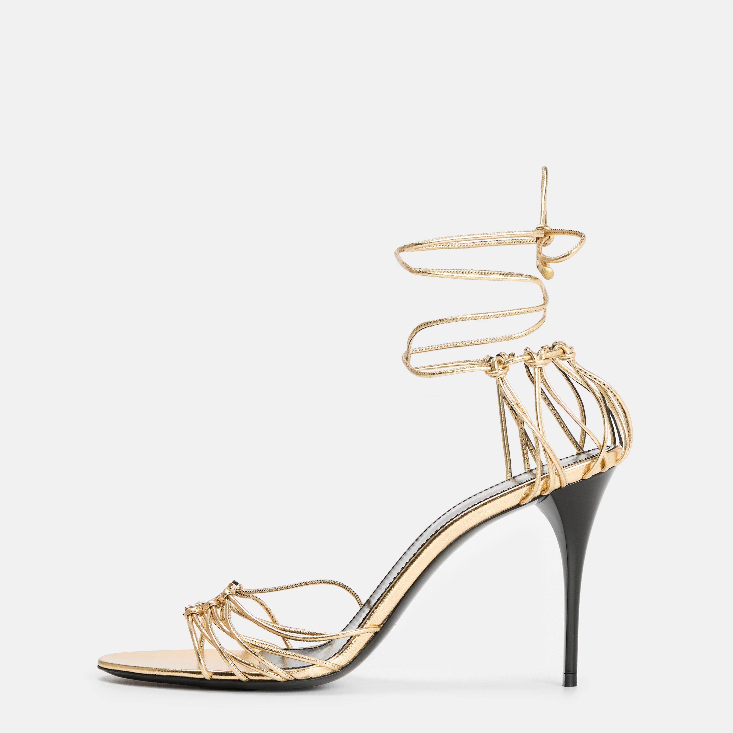 Egypt Gold 3 - Saint Laurent - Women's Babylone 90 Heeled Sandals - 2