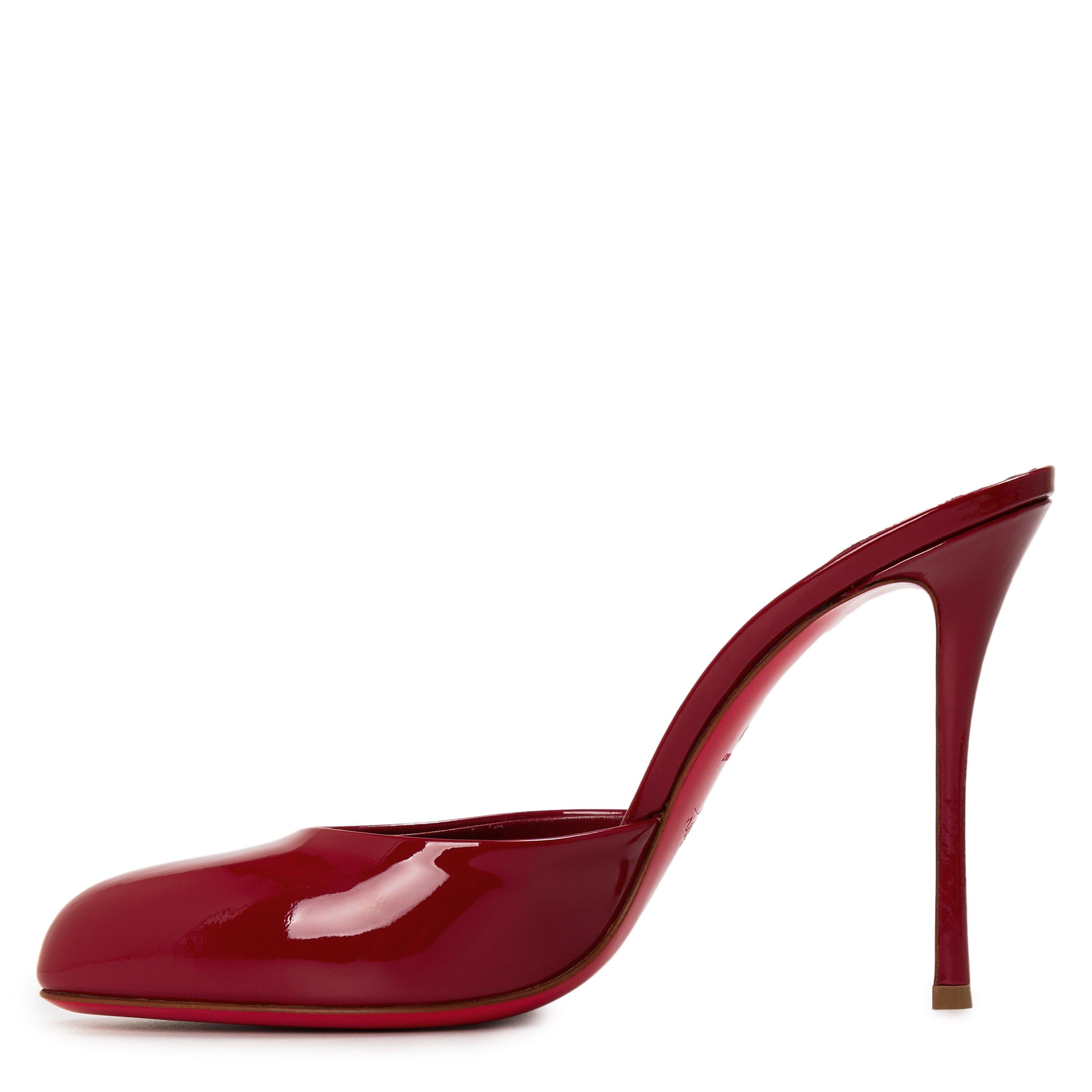 Empire - Christian Louboutin - Women's Dolly 100 Heeled Patent Leather Mules - 2