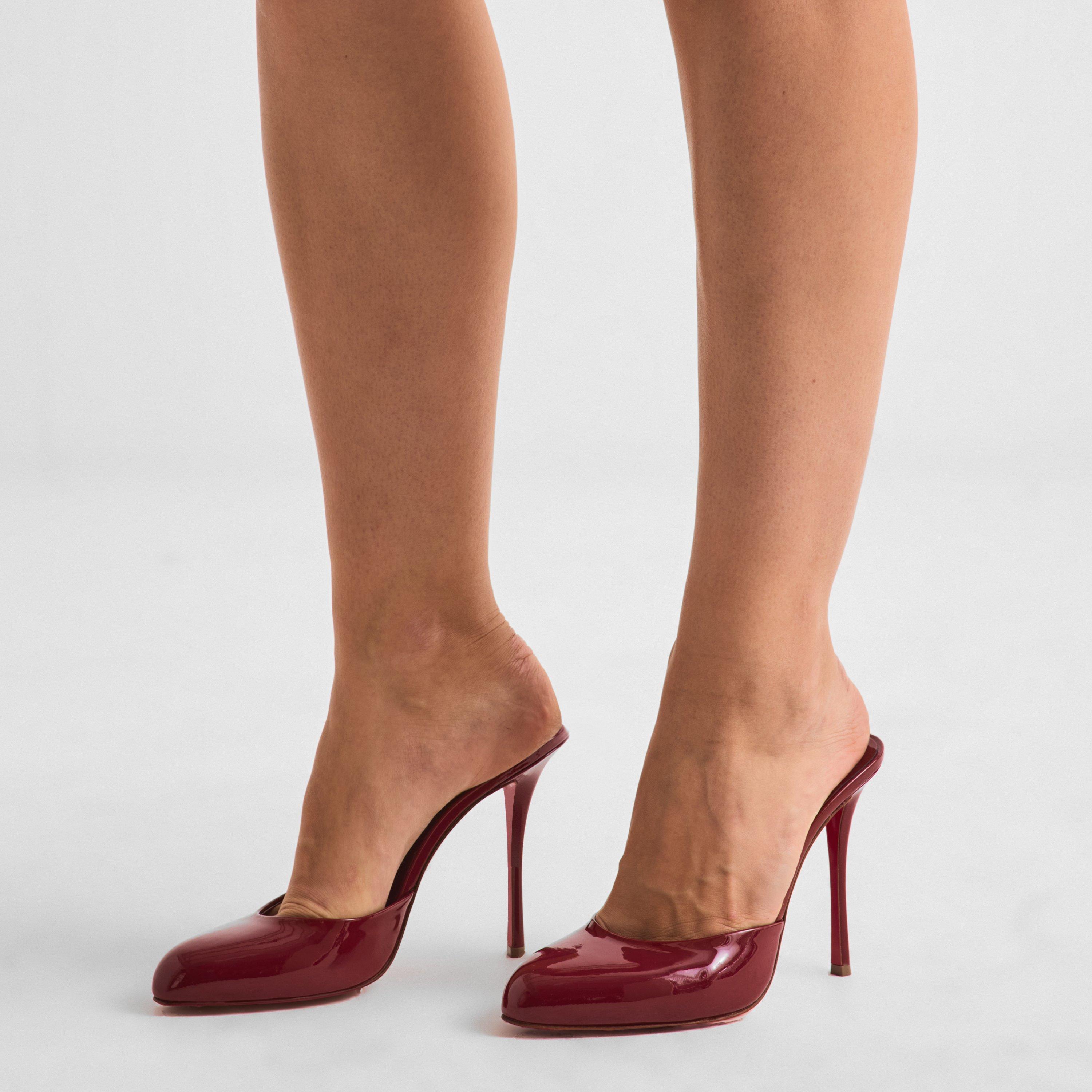 Empire - Christian Louboutin - Women's Dolly 100 Heeled Patent Leather Mules - 3